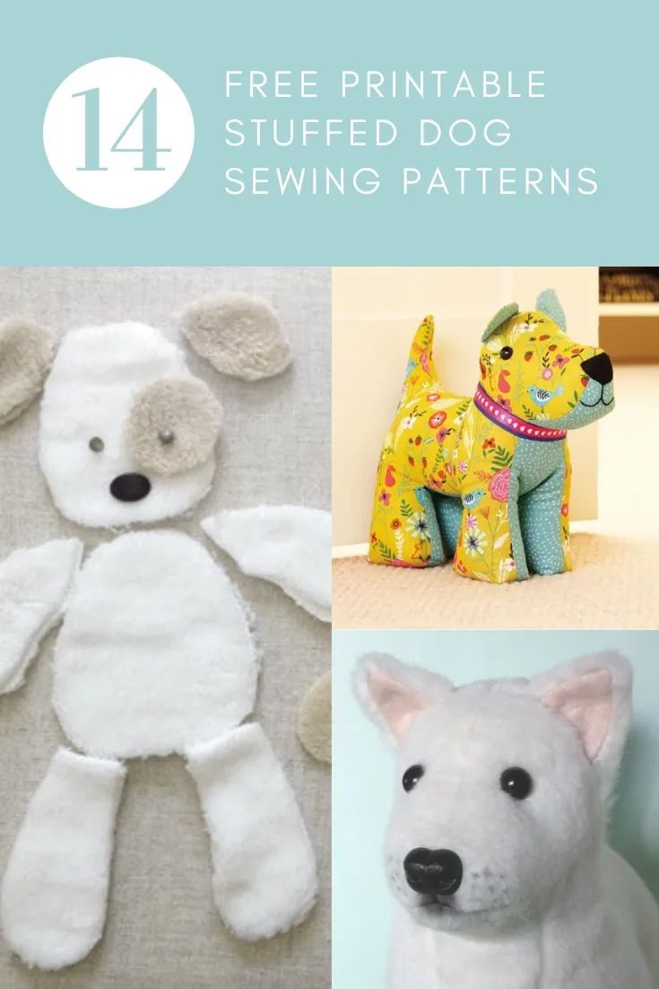 Adorable Dog Sewing Patterns (Free, Printable)