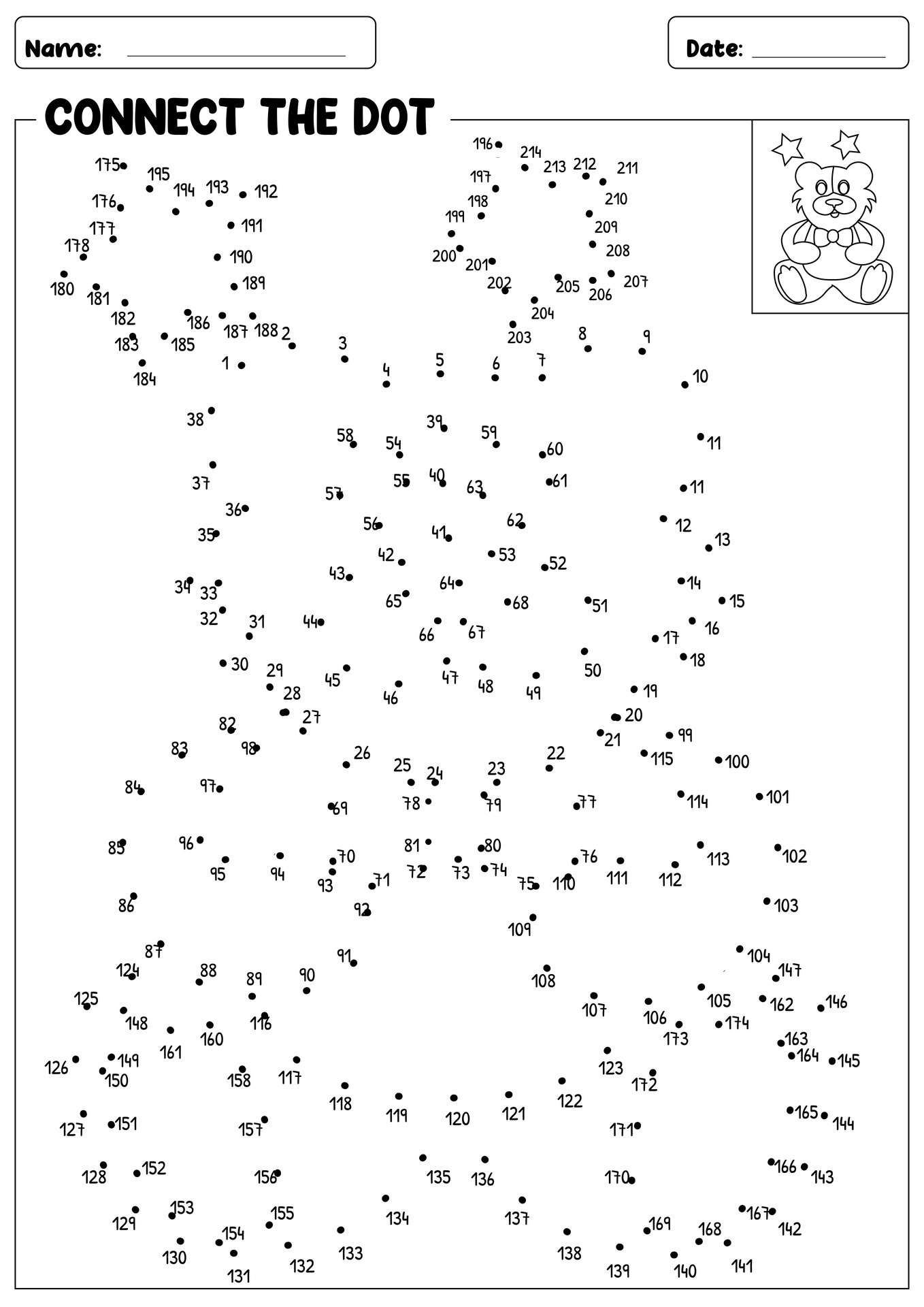 Advanced Dot To Dot Worksheets - Free PDF at worksheeto