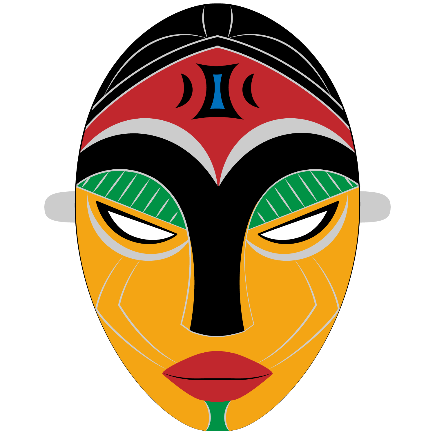 African Mask Template  Free Printable Paper Сraft Templates