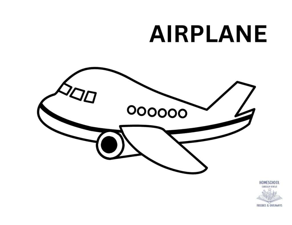 Airplane Coloring Page - Homeschool Freebies and Giveaways