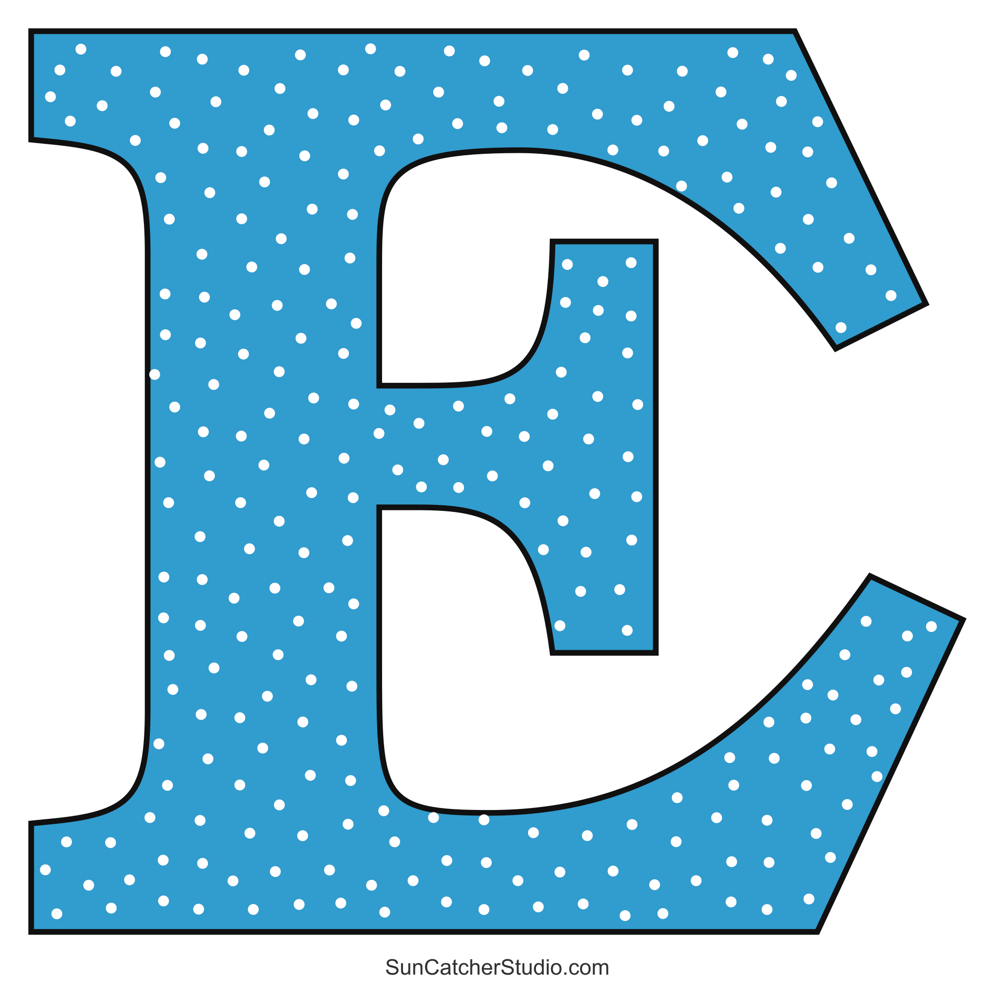 Alphabet Letters and Numbers with a Colorful Polka Dot Design