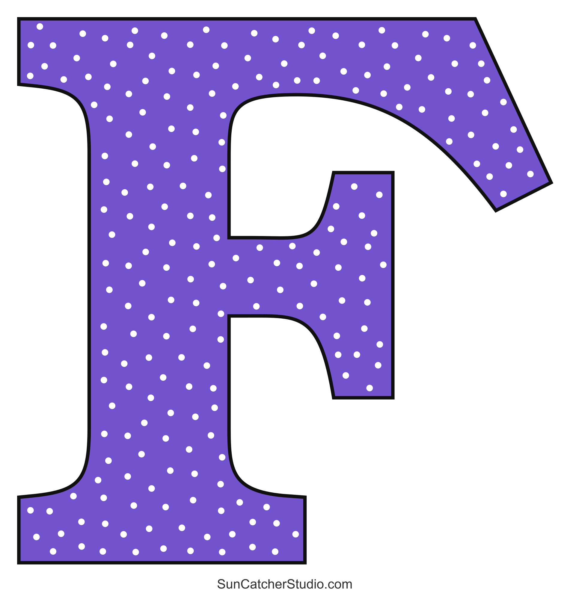 Alphabet Letters and Numbers with a Colorful Polka Dot Design