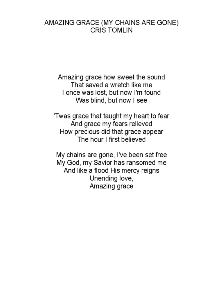 Amazing Grace (My Chains Are Gone)  PDF