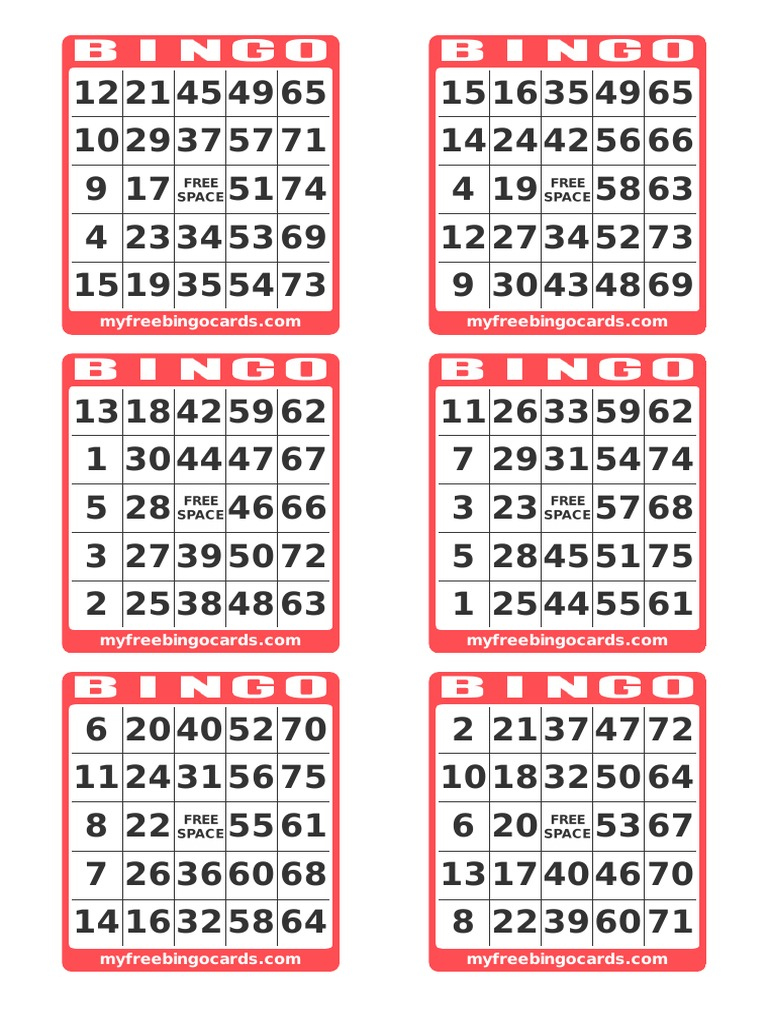 - American Bingo Cards  PDF  Home & Garden  Self-Improvement