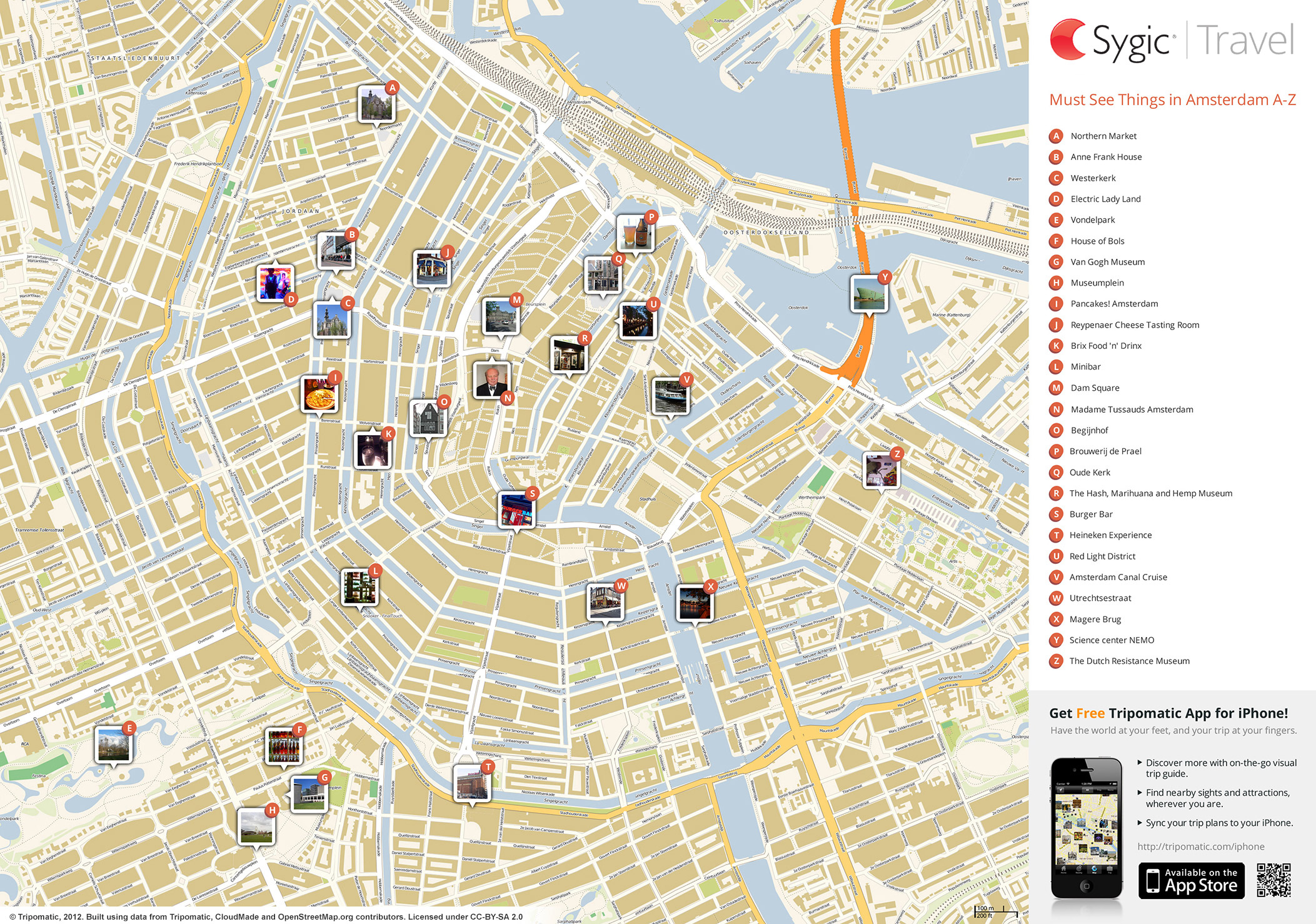 Amsterdam Printable Tourist Map  Tripomatic