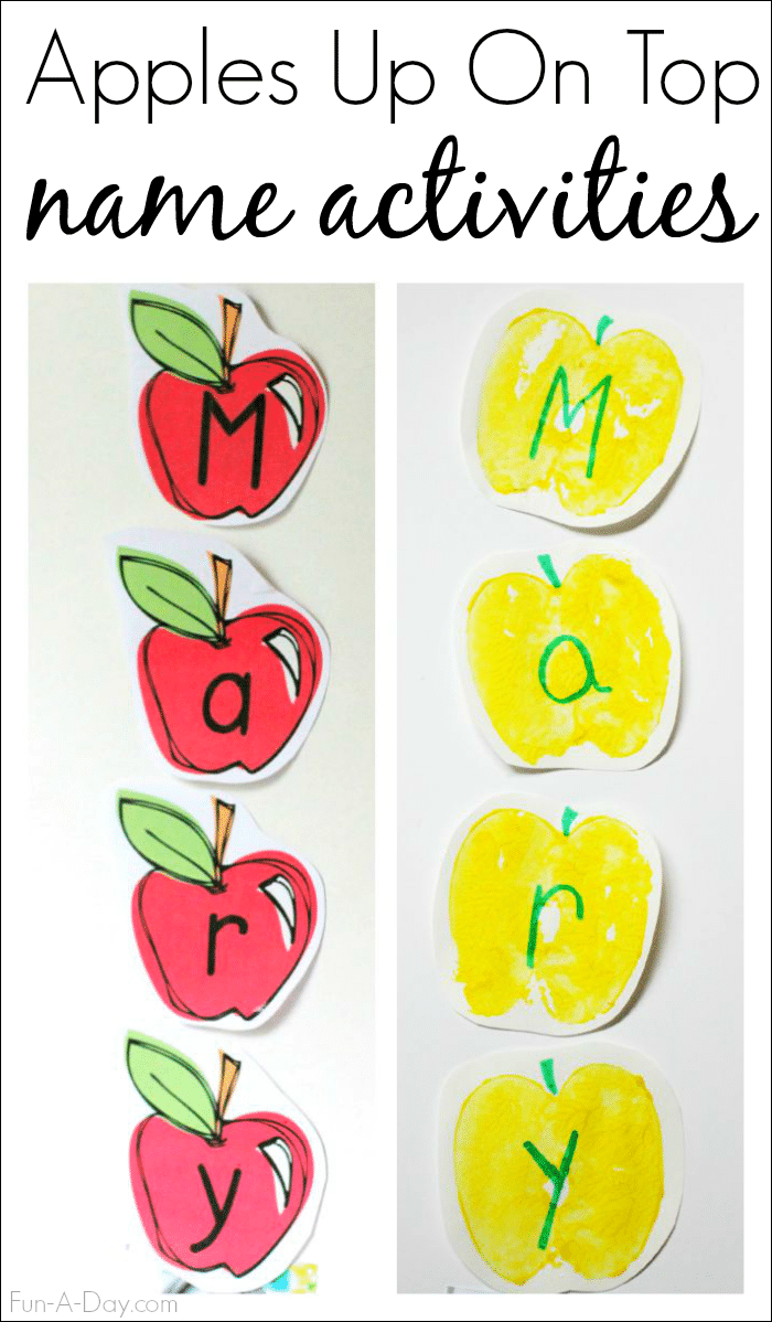 Apple Name Activity with Free Printable Apple Letters - Fun-A-Day!