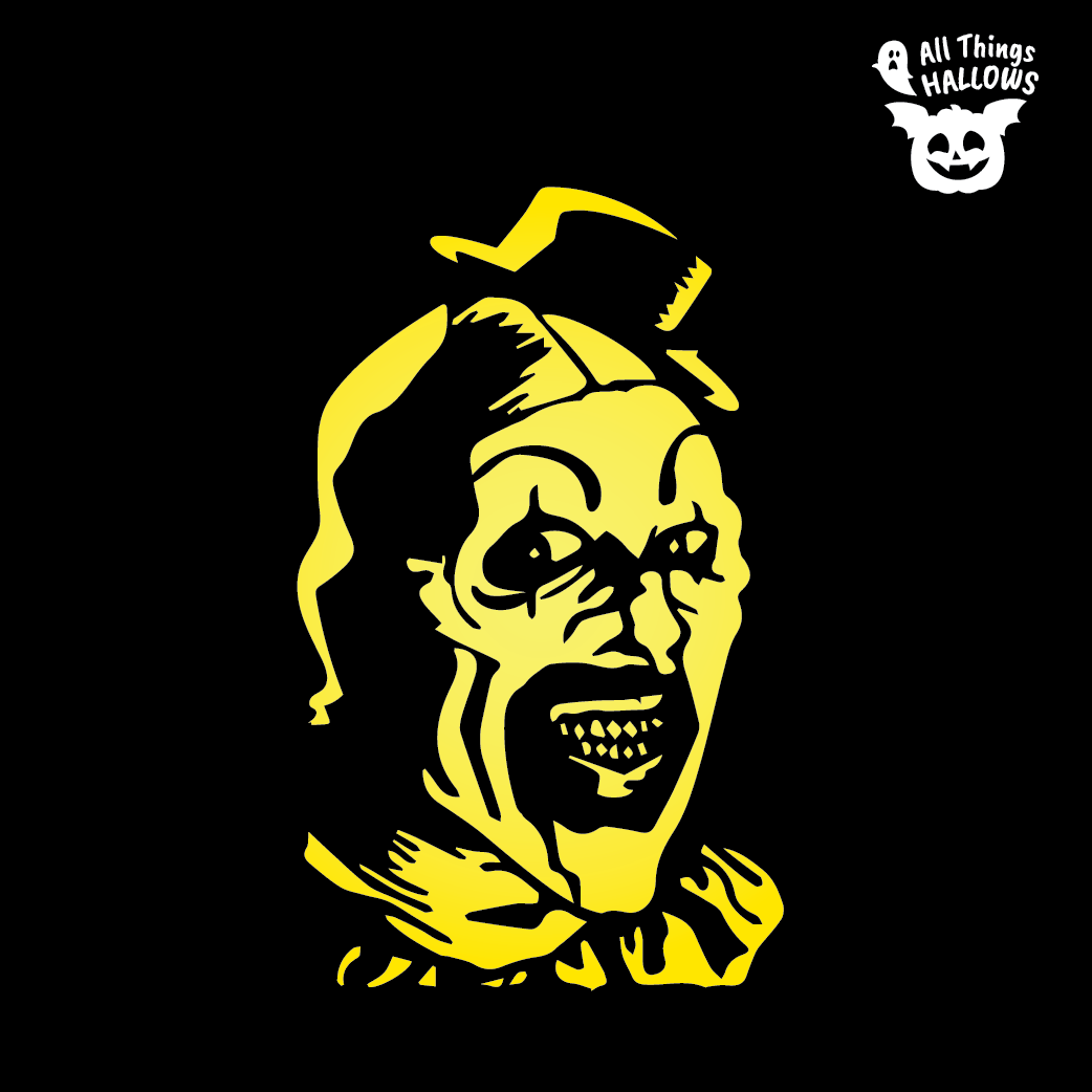 Art the Clown (Terrifier) Pumpkin Stencil - Allthingshallows