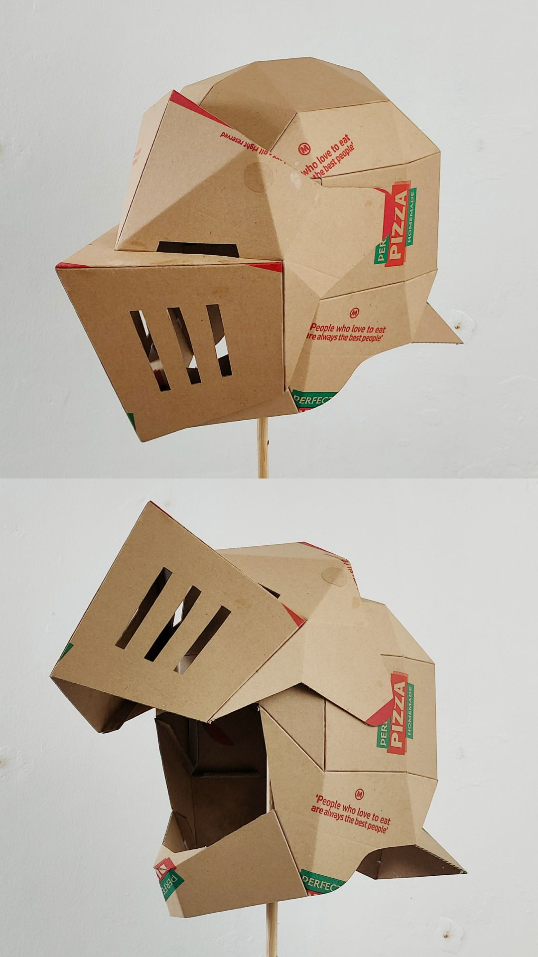 articulated Cardboard Knight helmet Templates