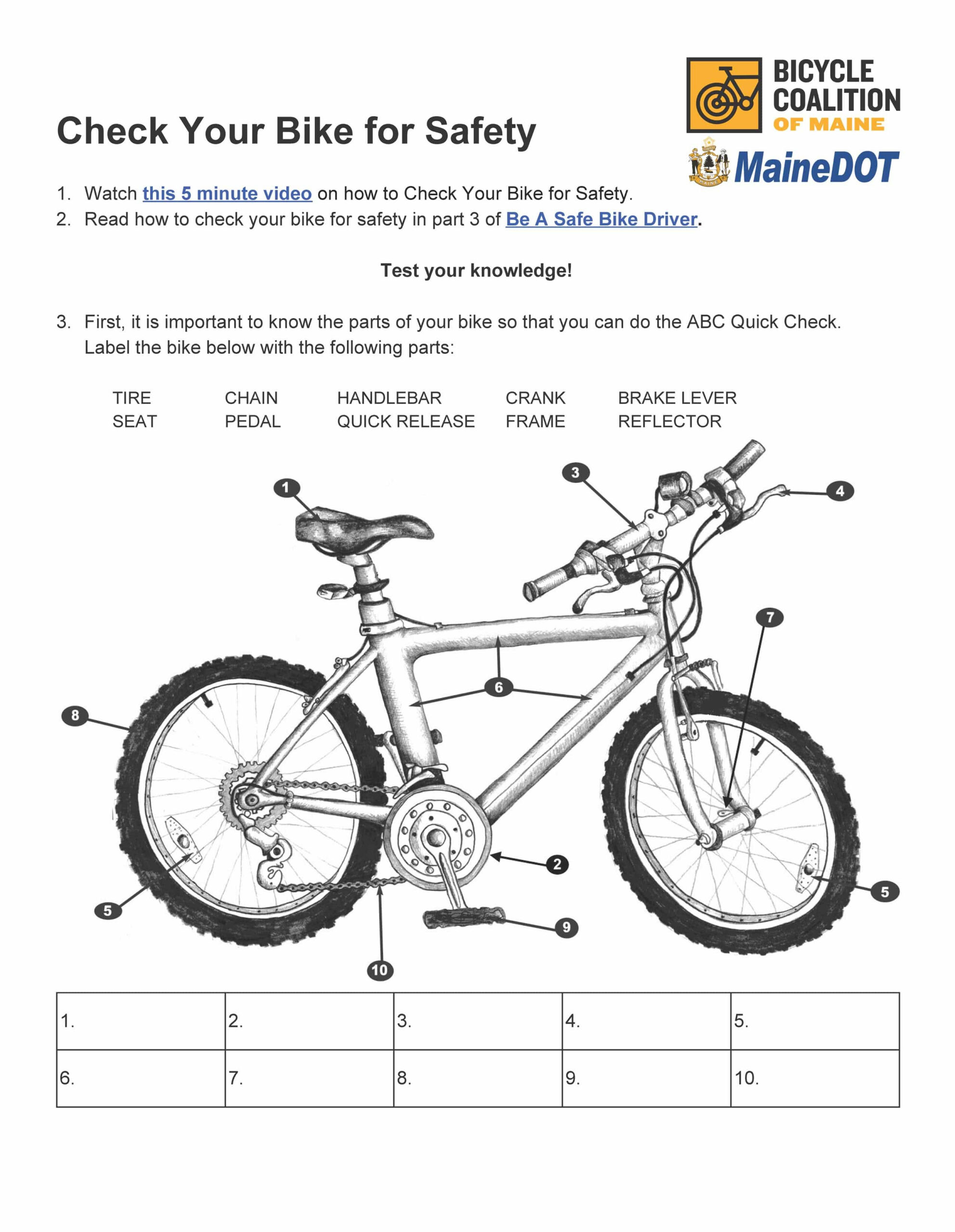At-Home Education - Bicycle Coalition of Maine