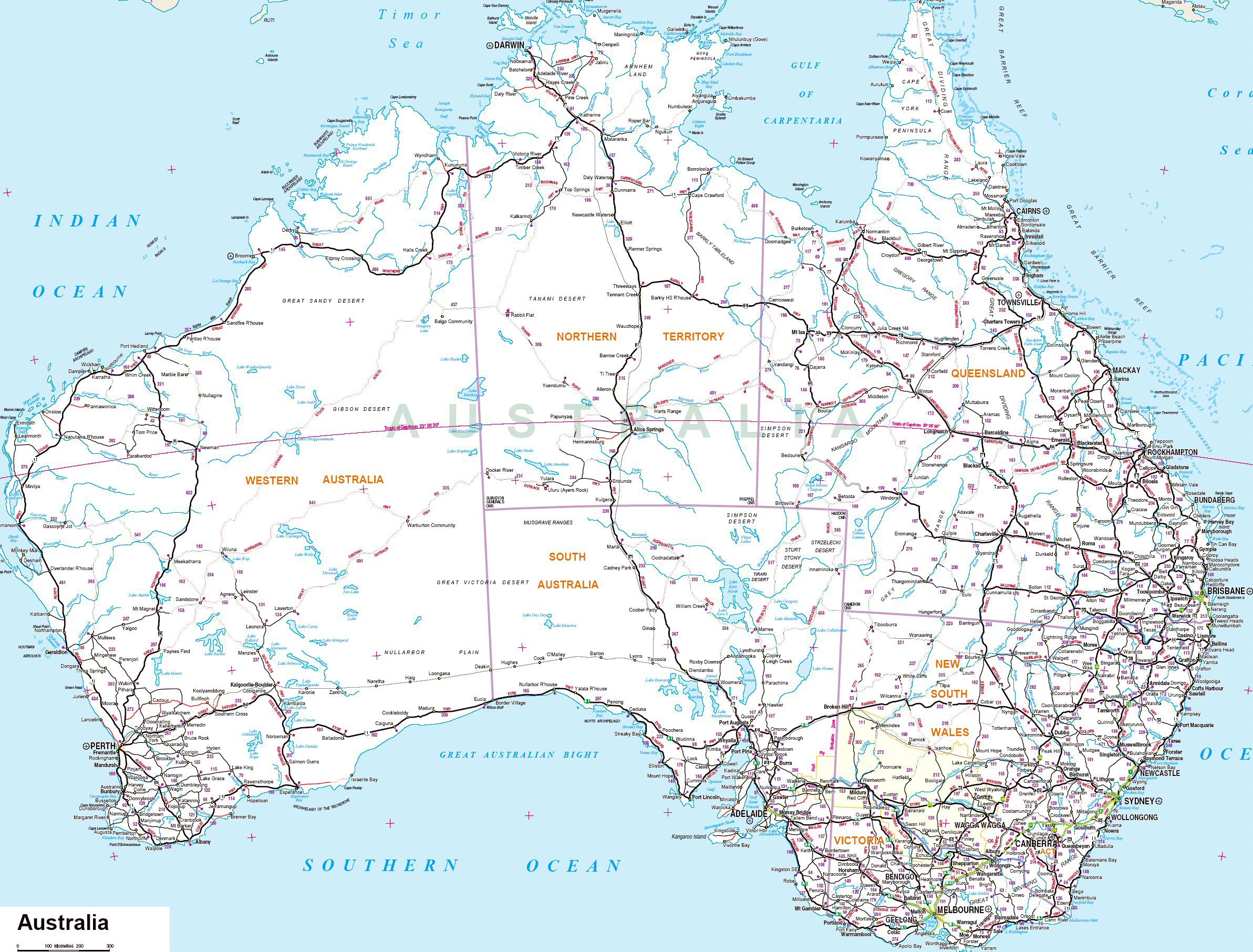 Australia Maps  Printable Maps of Australia for Download