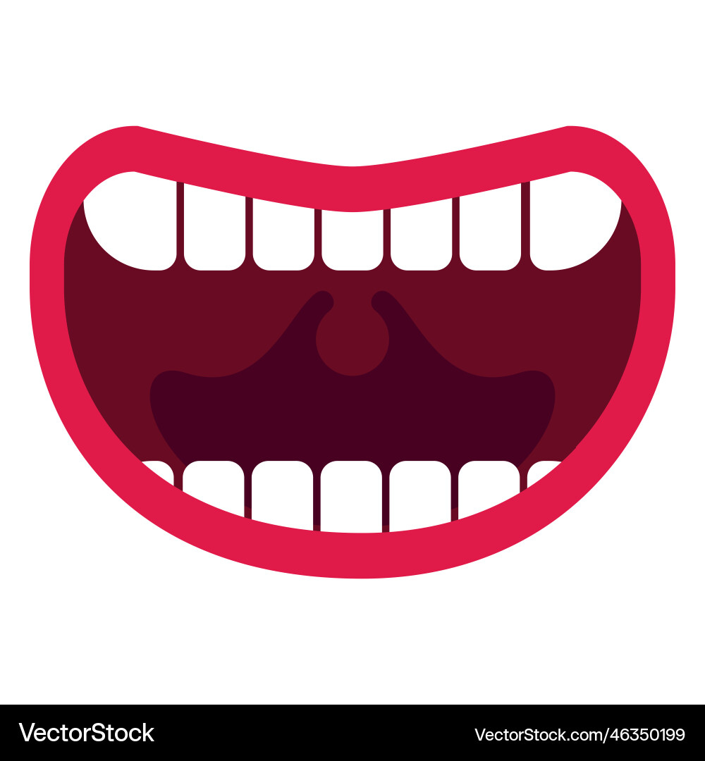 Bare teeth open mouth icon – Royalty-Free Vector VectorStock Bare teeth open mouth icon – Royalty-Free Vector VectorStock