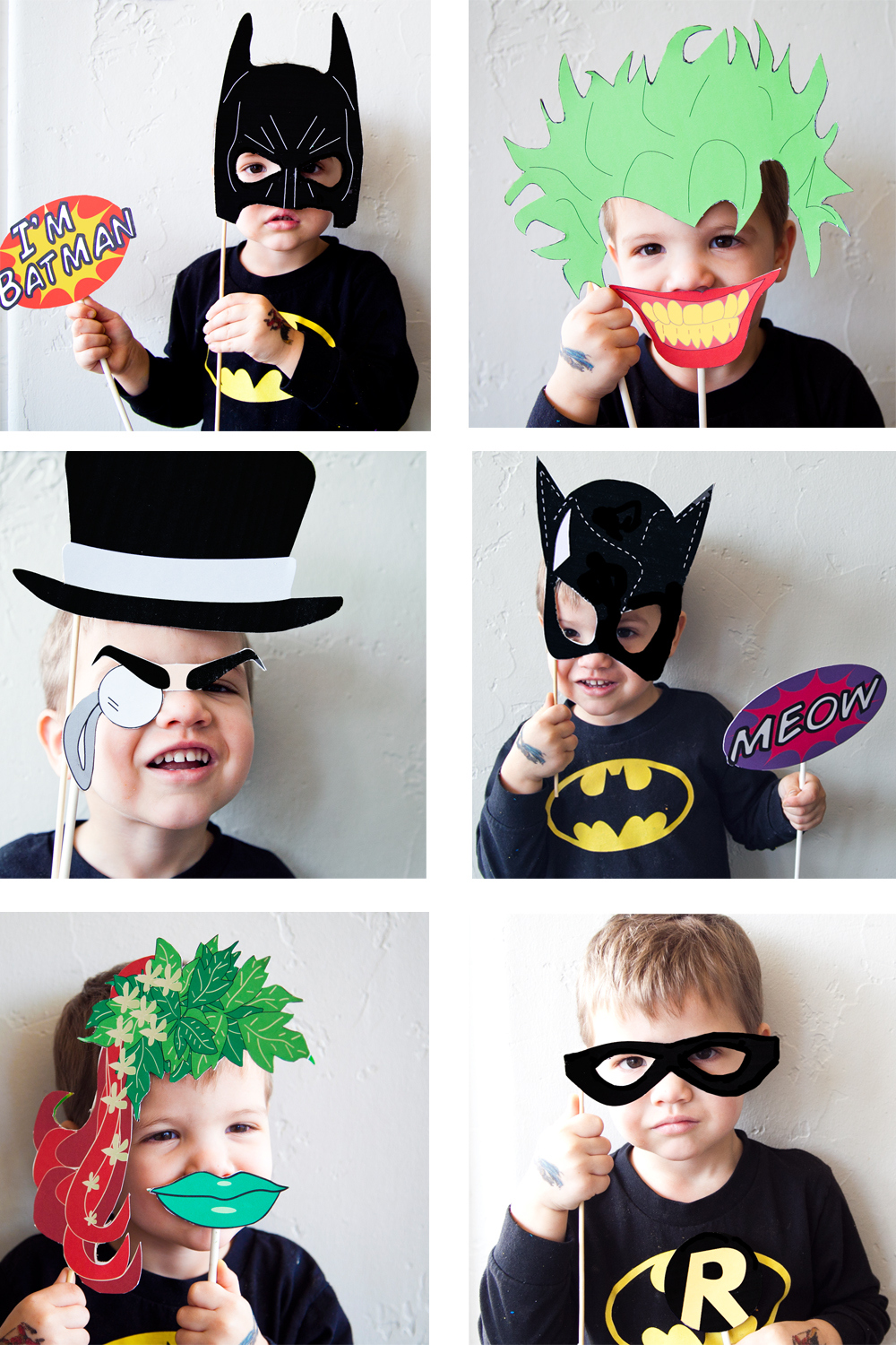 Batman Party with FREE Photobooth Mask + Prop Printables  Pretty