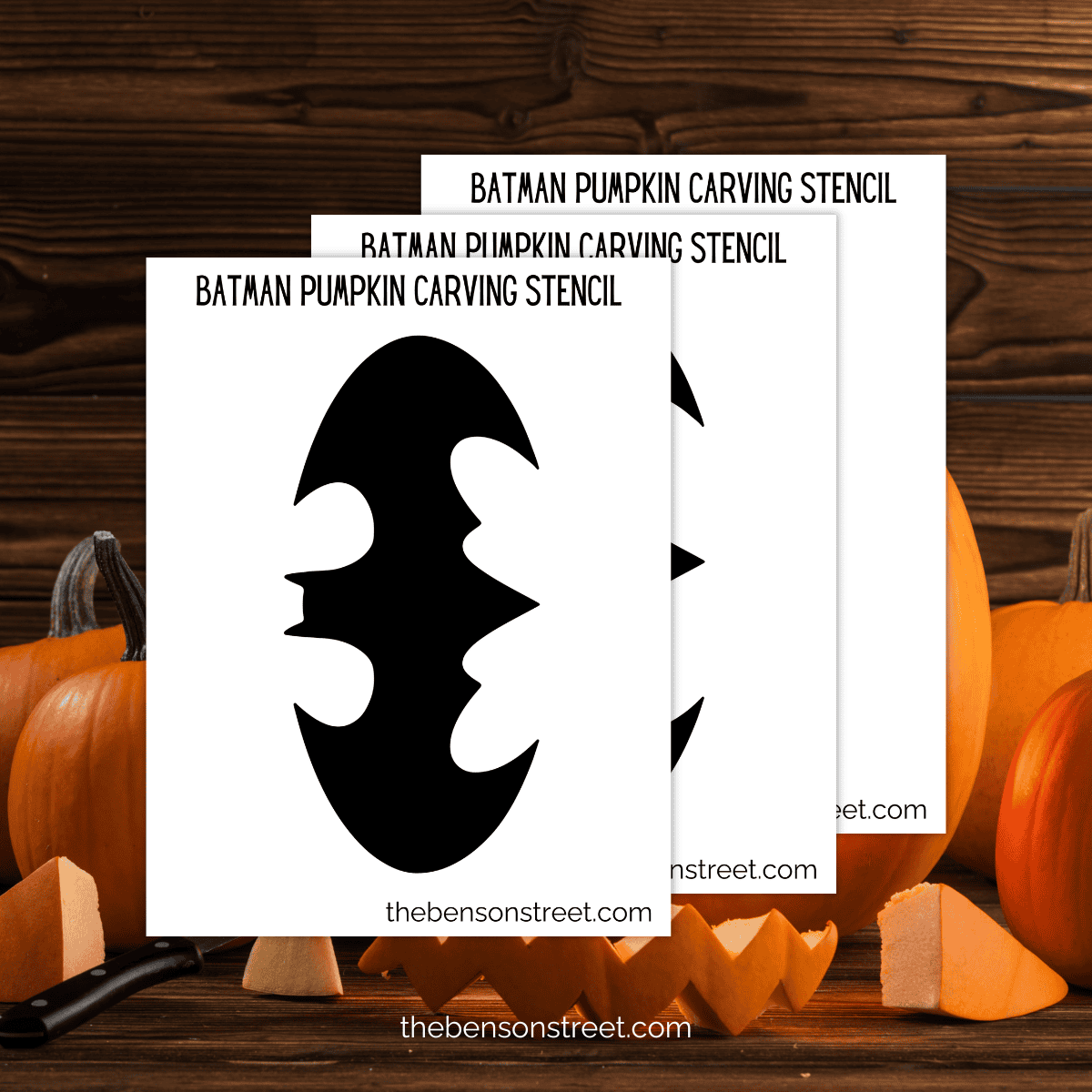 Batman Pumpkin Stencil Printable: Free Carving Template - The