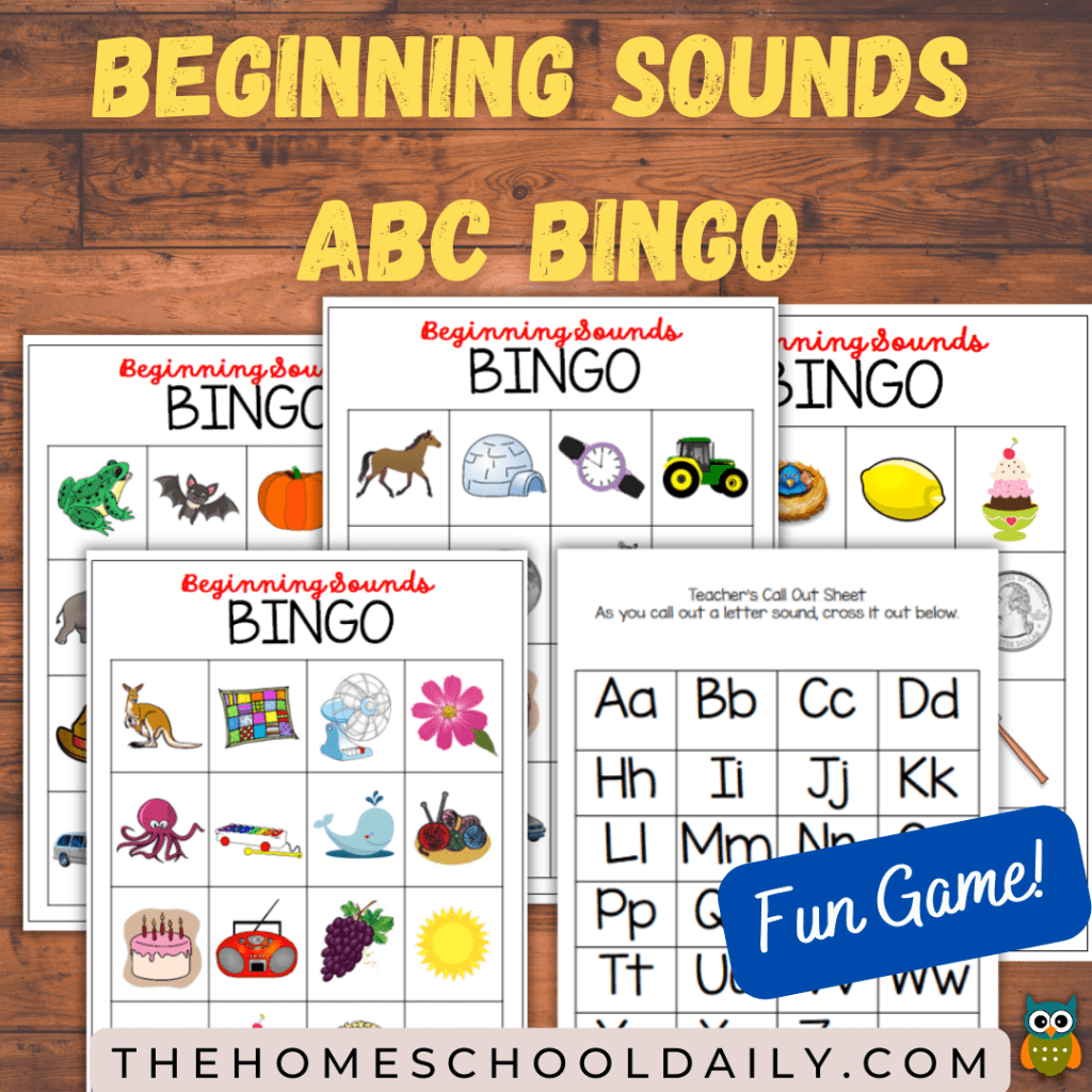 Beginning Sounds ABC Bingo Game - The Homeschool Daily