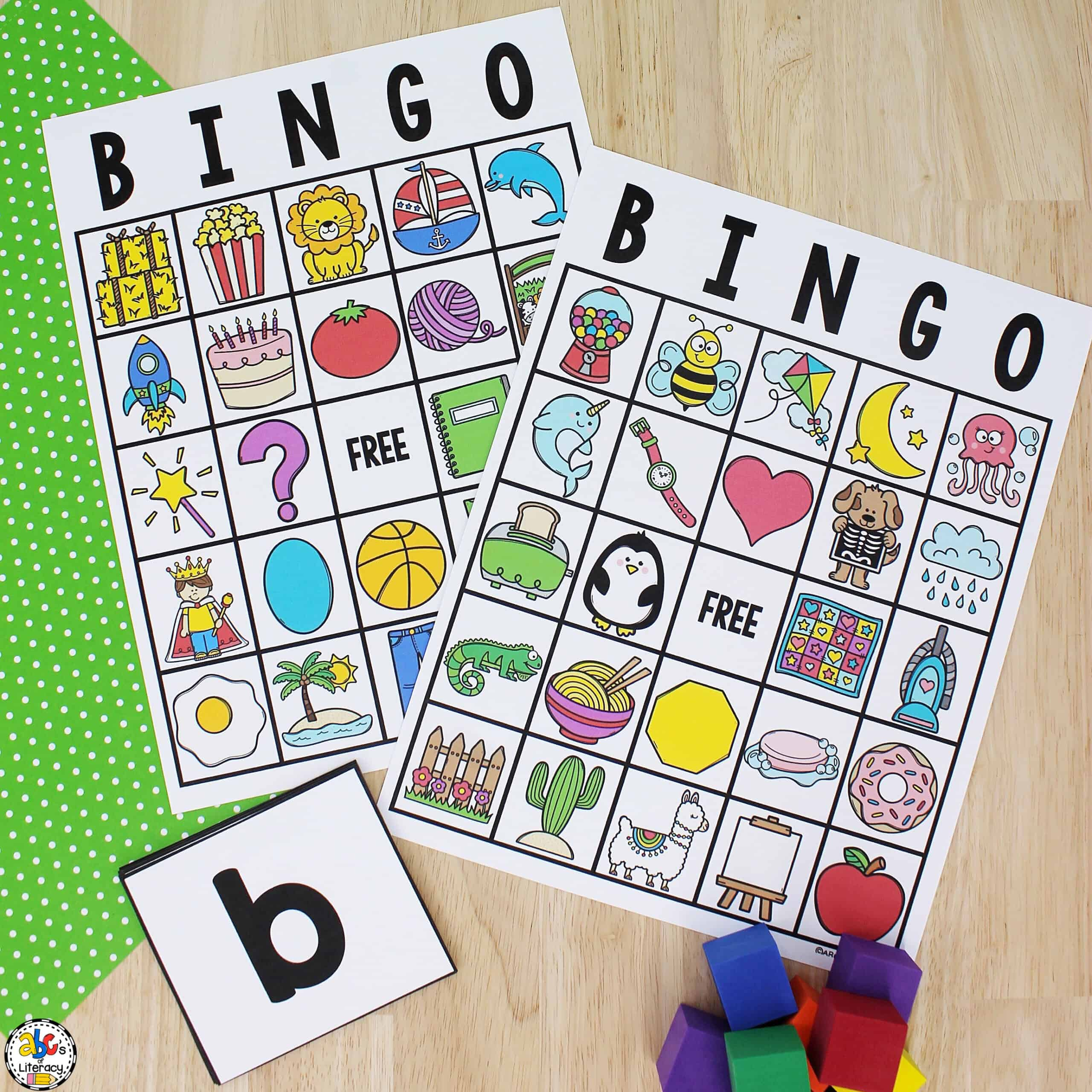 Beginning Sounds Bingo Game: Phonics Activity for Kids
