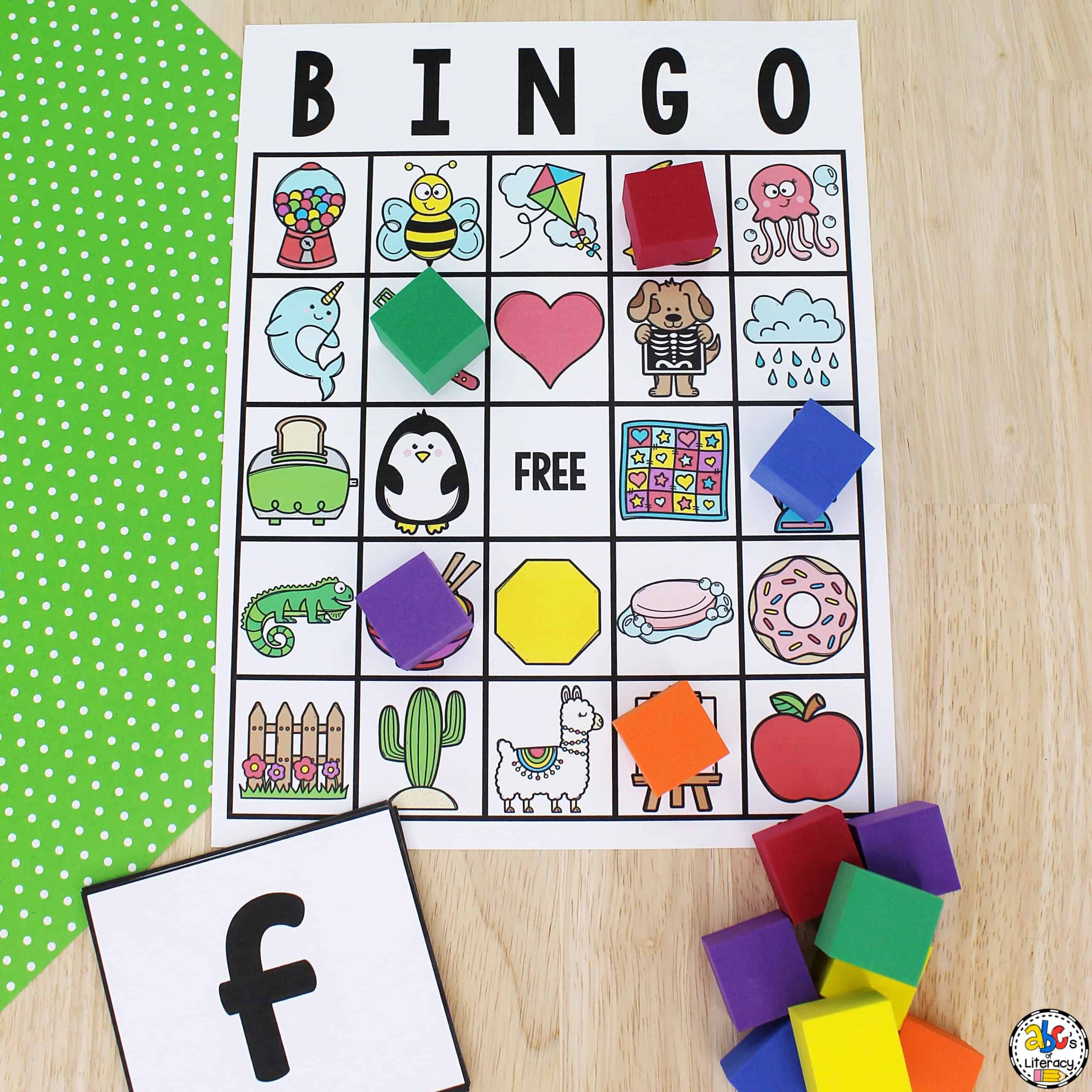 Beginning Sounds Bingo Game: Phonics Activity for Kids
