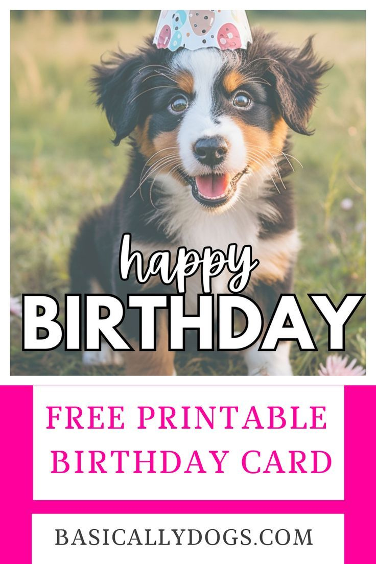 Best Free Digital Download Printable Dog Birthday Card