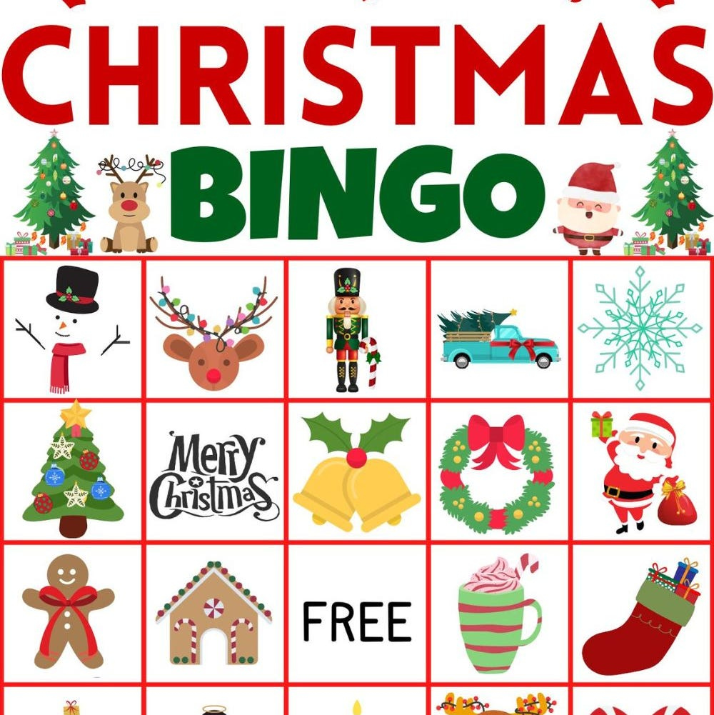Best Free Printable Christmas Bingo Card Games 24 Best Free Printable Christmas Bingo Card Games 24