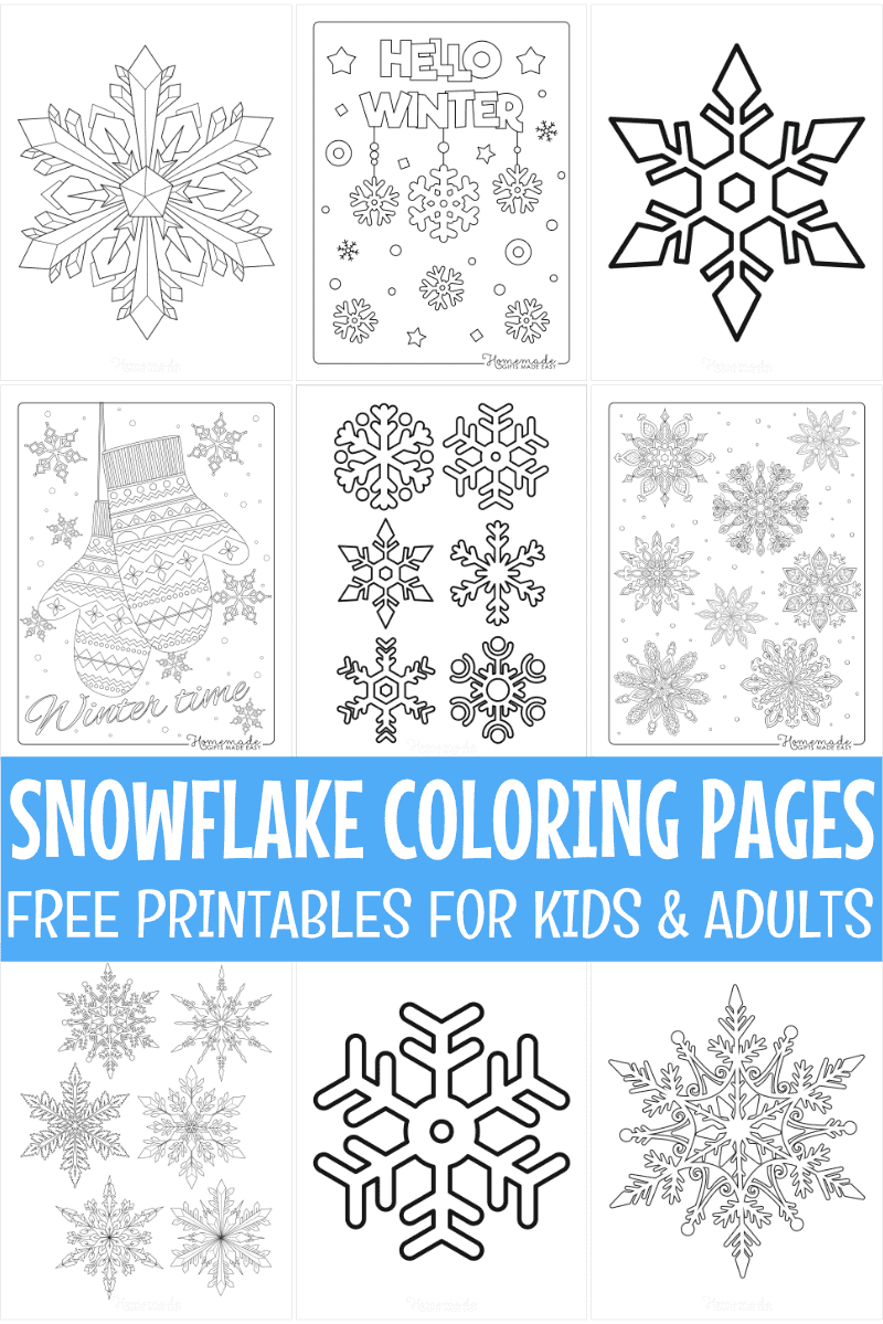 Best Snowflake Coloring Pages & Free Snowflake Templates