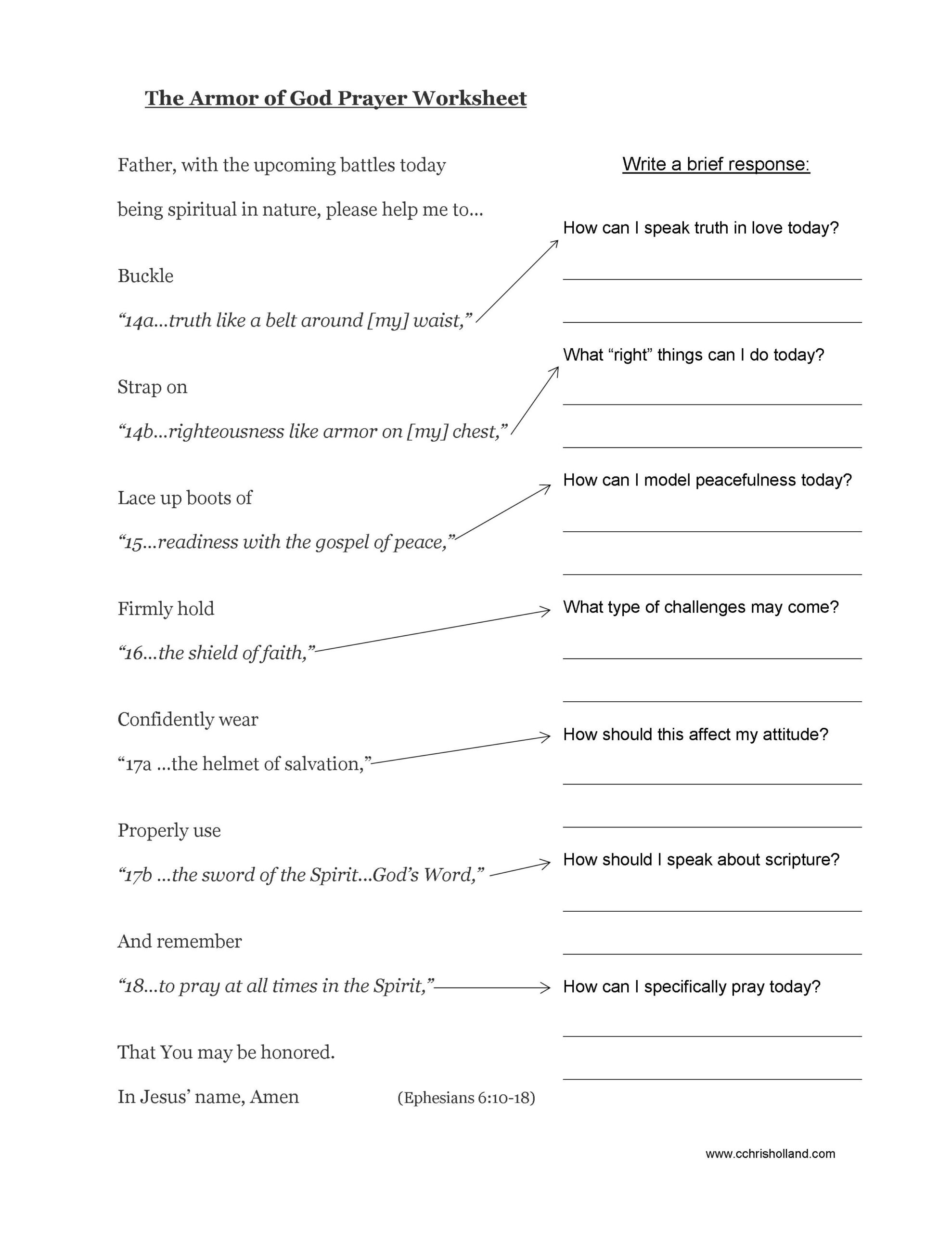 Bible Study Worksheets  cchrisholland