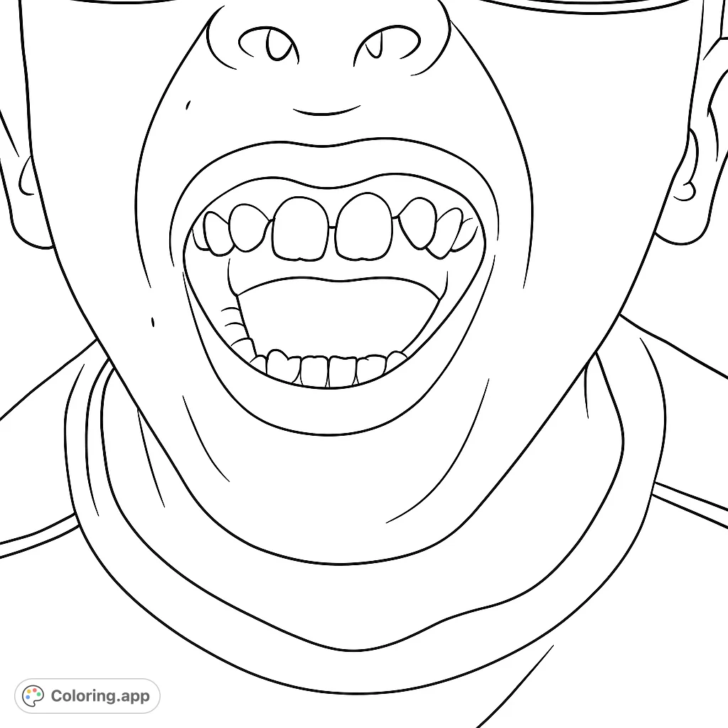 Big Smile, Missing Teeth - Coloring Big Smile, Missing Teeth - Coloring