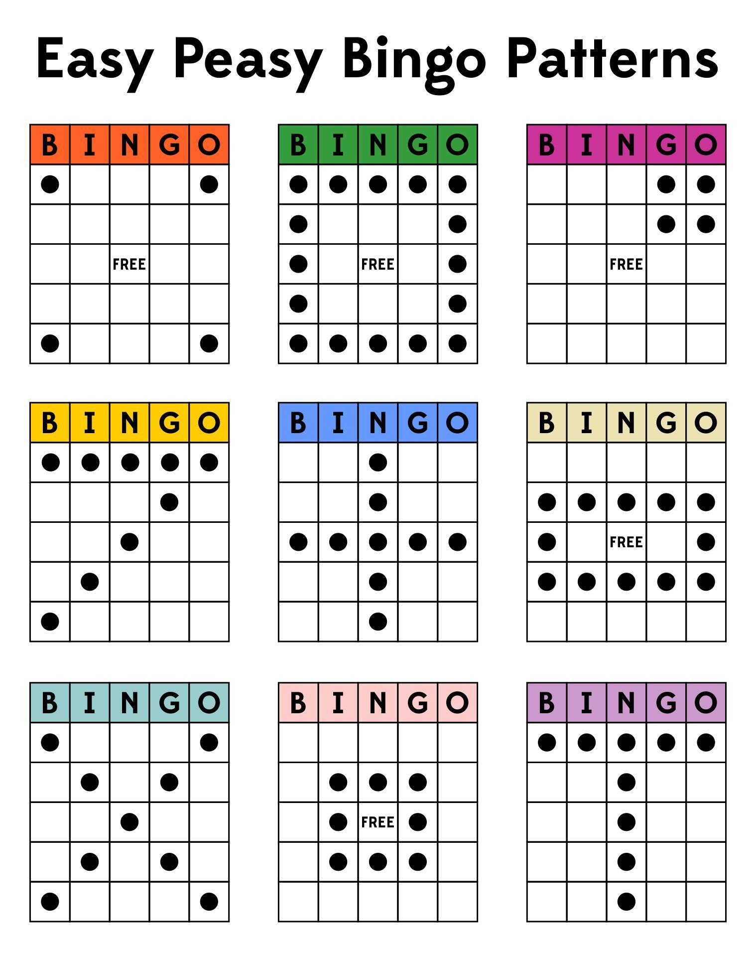 Bingo ideas  bingo, bingo patterns, bingo night