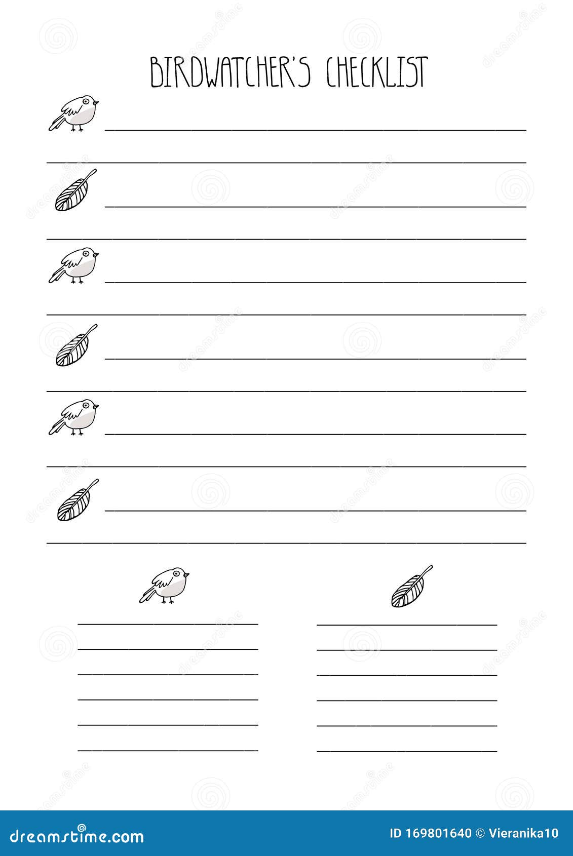 Bird Watching Checklist