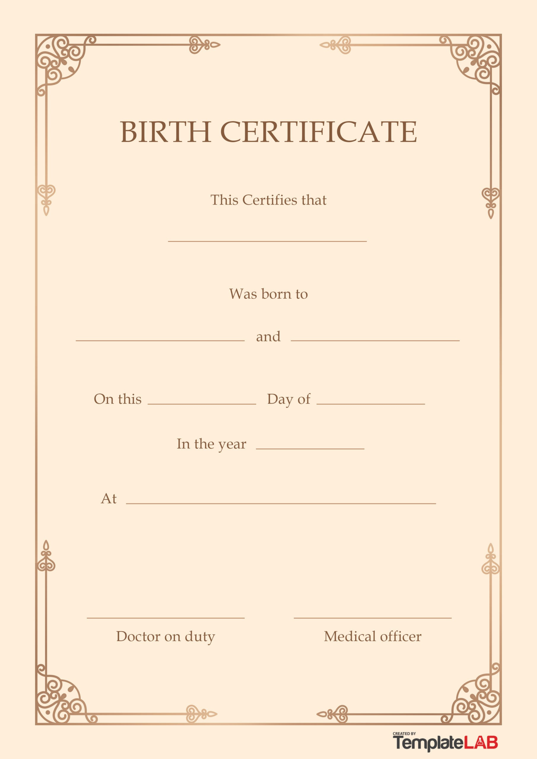 Birth Certificate Templates (Word, PPT & PDF) ᐅ TemplateLab Birth Certificate Templates (Word, PPT & PDF) ᐅ TemplateLab