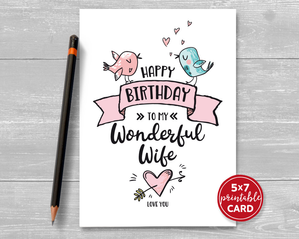 Birthday Card For Husband From Wife Romantic Free Printable