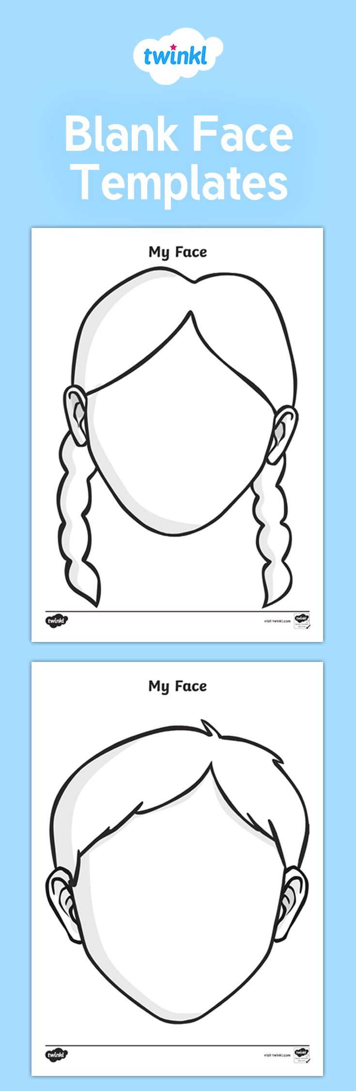 Blank Face Templates, Free Printable!