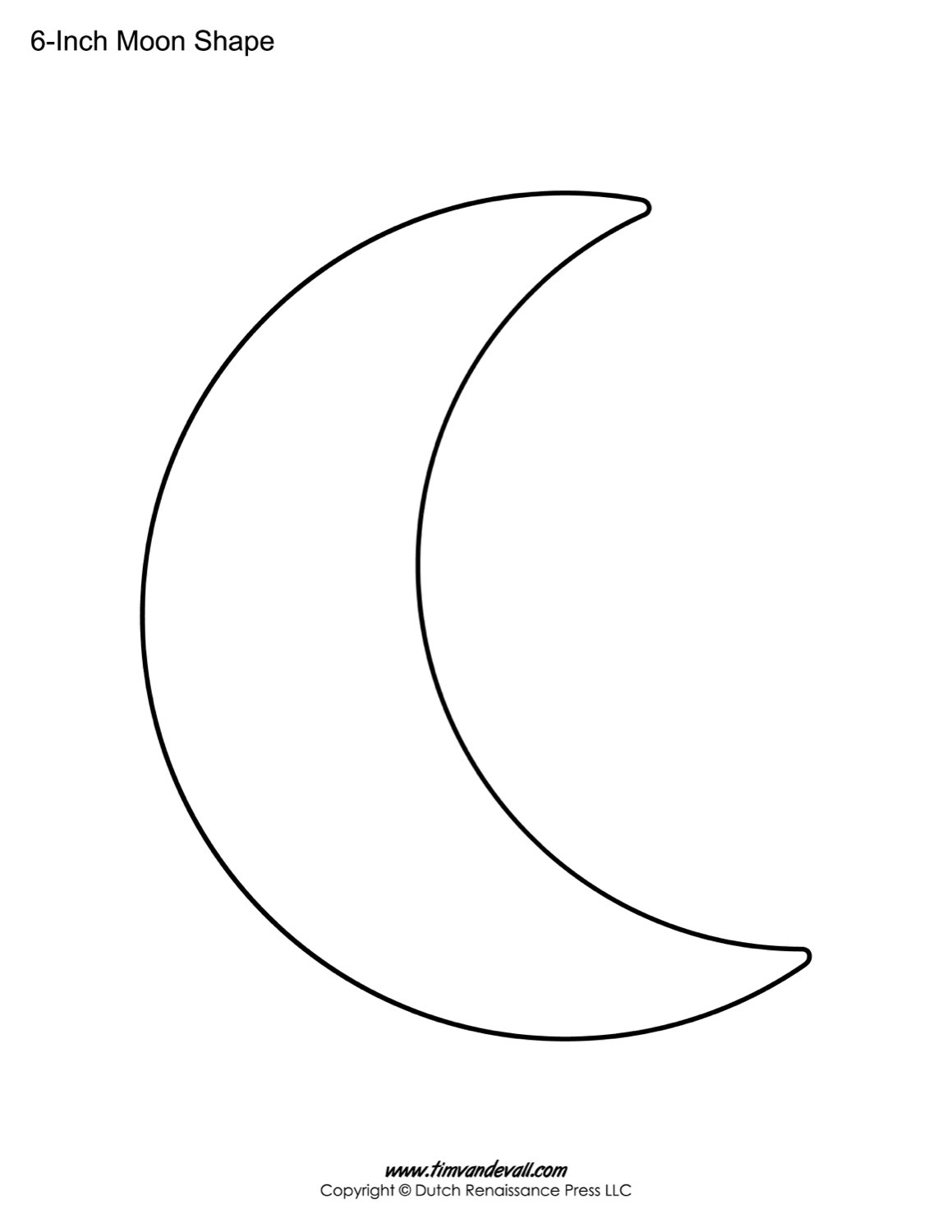 Blank Moon Templates  Printable Moon Shapes