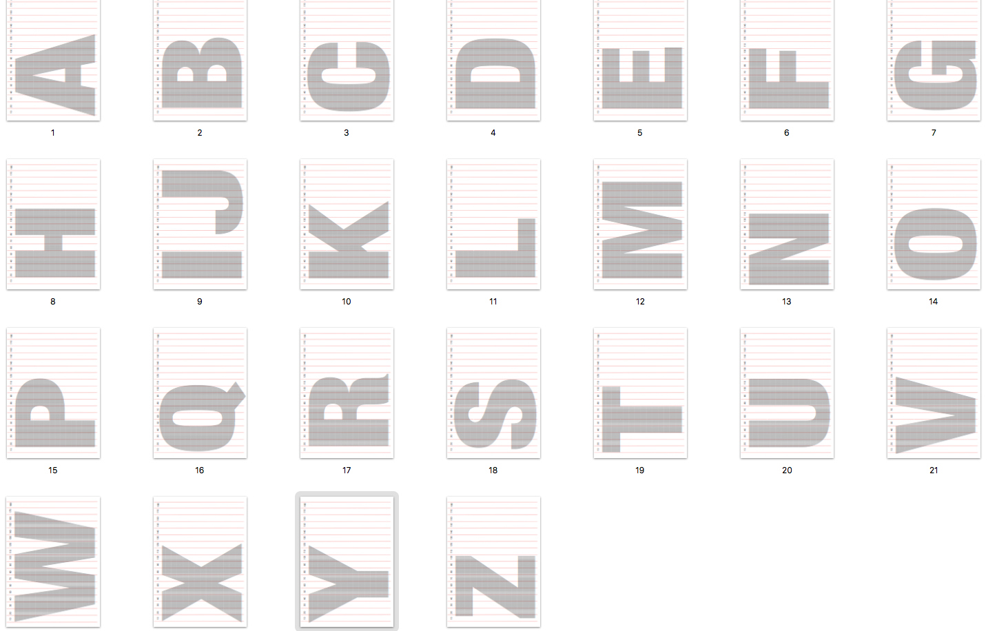 Book folding Templates – BIG Alphas  scrappystickyinkymess