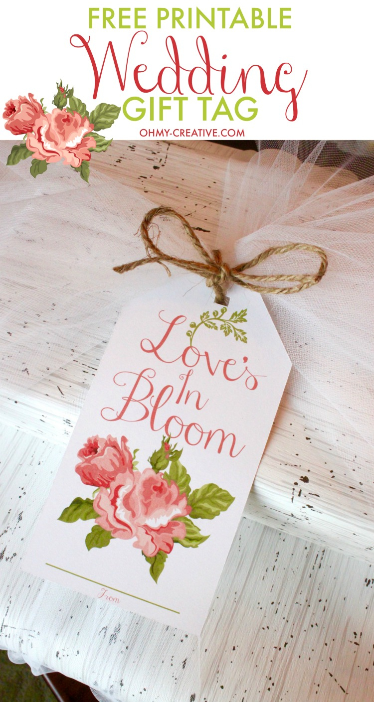 Bridal Shower Printable Gift Tag - Oh My Creative