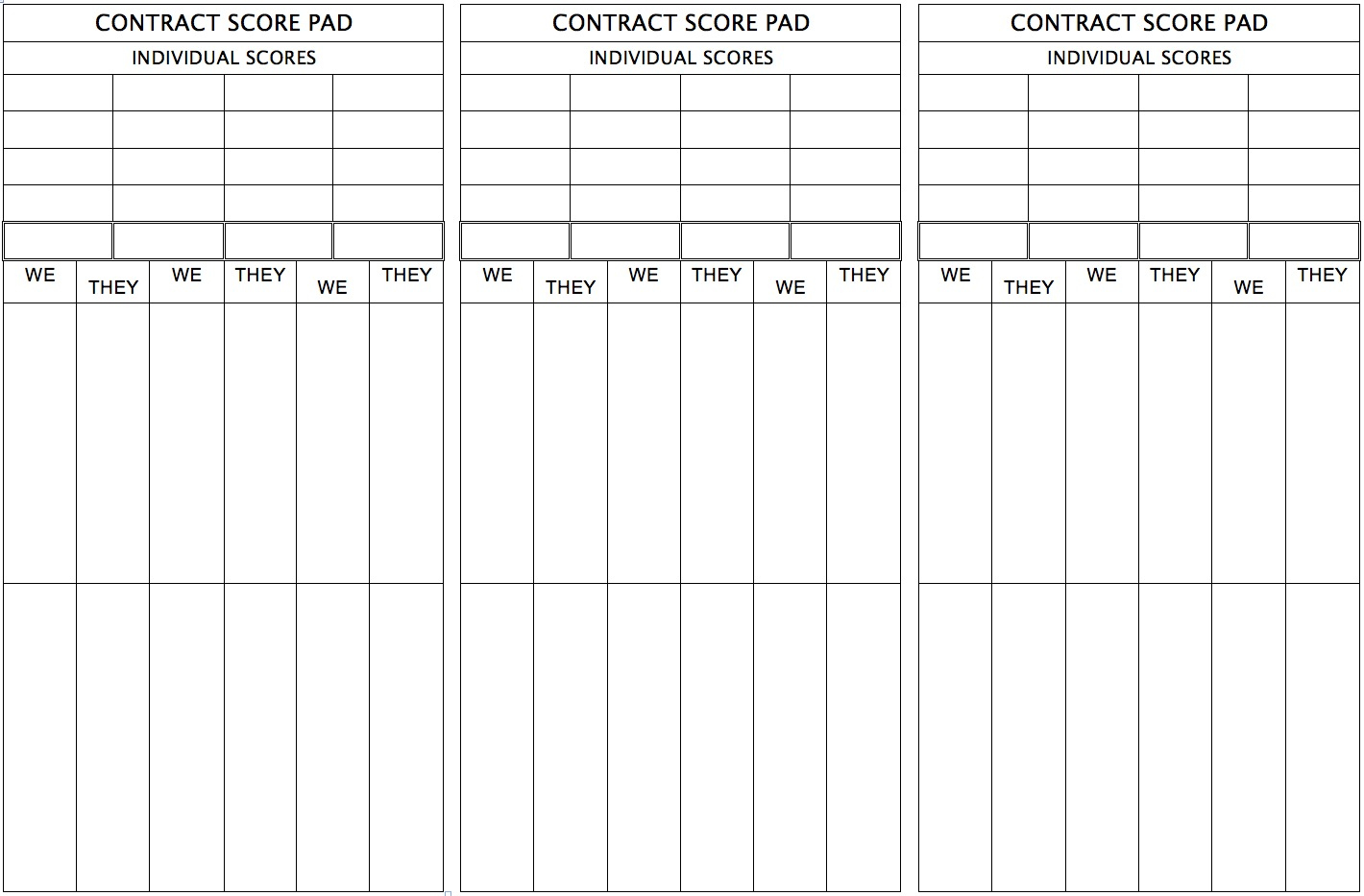 Bridge Score Cards – Byte Insight Bridge Score Cards – Byte Insight