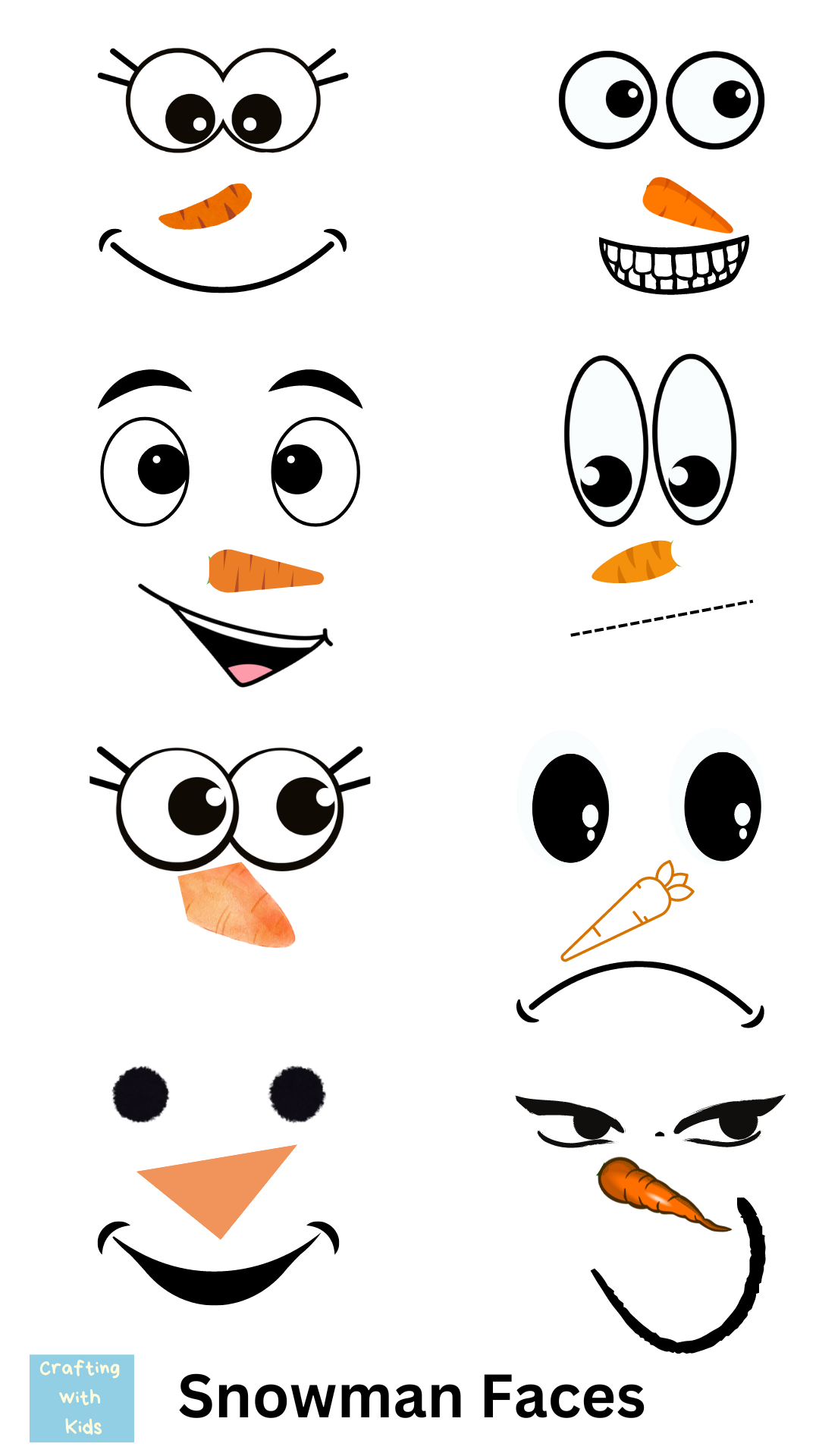 Bring Your Snowman to Life with These Free Printable Faces Bring Your Snowman to Life with These Free Printable Faces