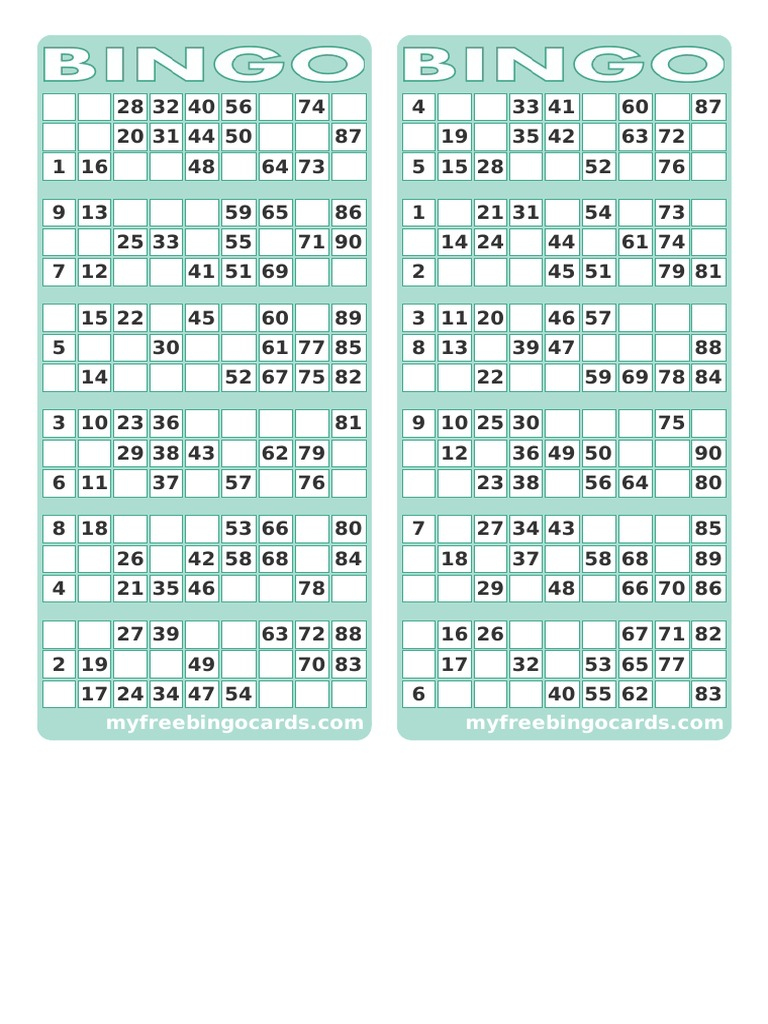 - British Bingo Cards  PDF