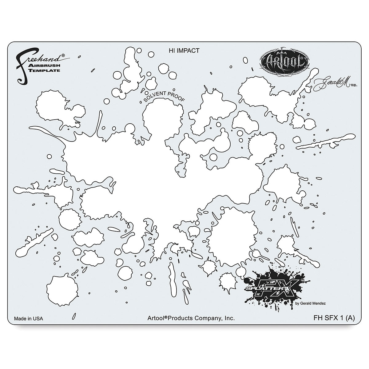 Bubble Stencils Artool Freehand Airbrush Template Set -  Bubble