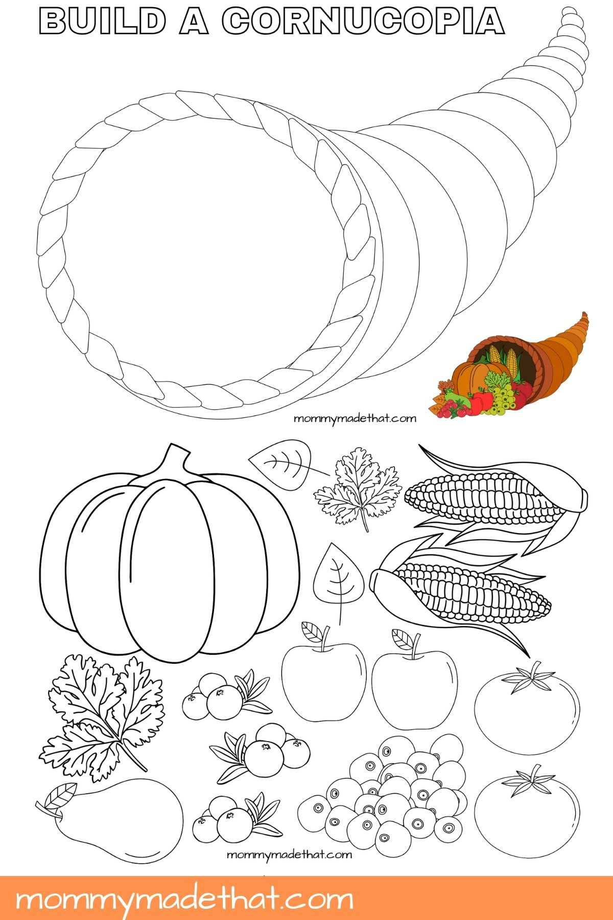 Build a Cornucopia (Free Printable Craft) Build a Cornucopia (Free Printable Craft)