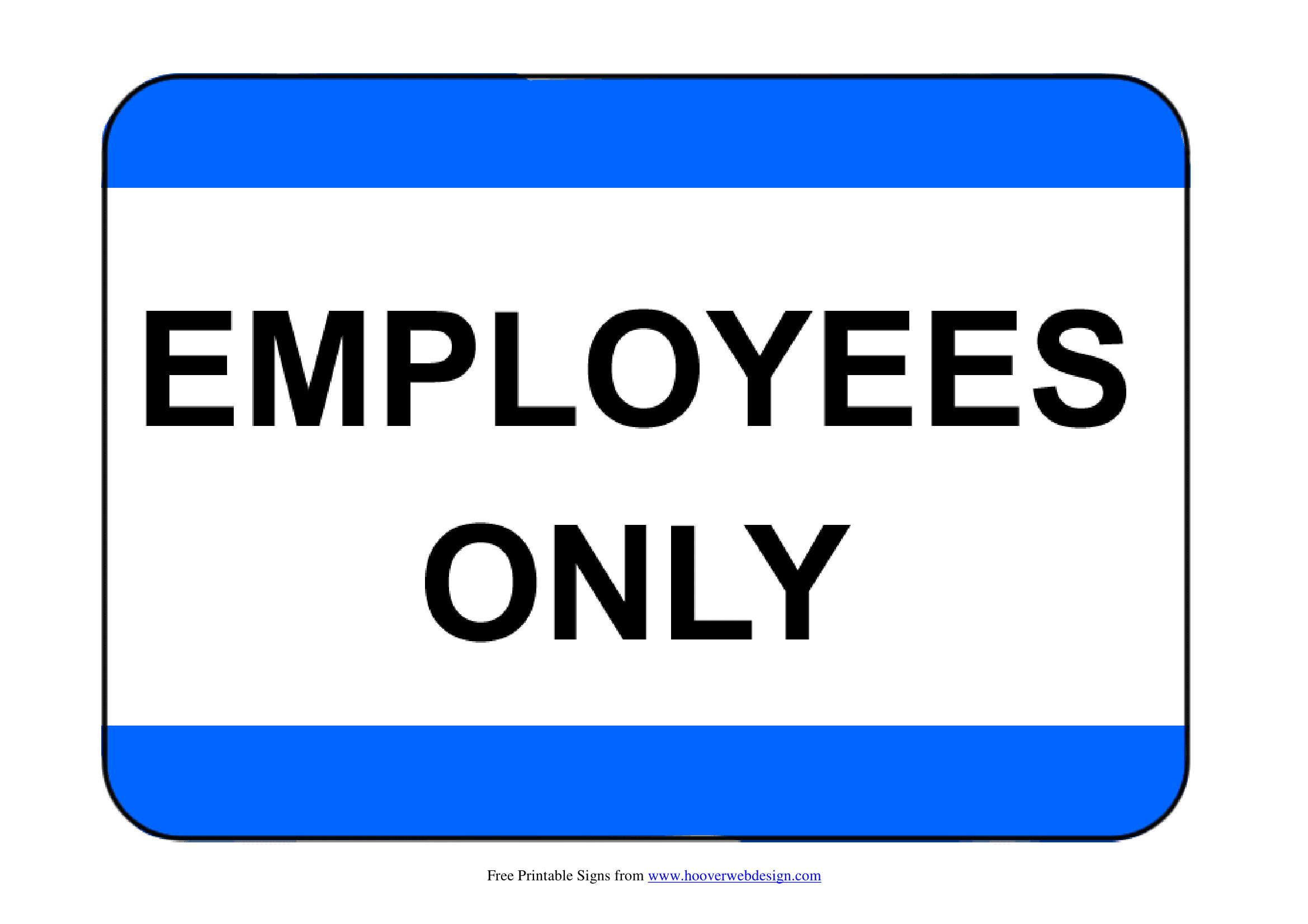Business Signs "STAFF ONLY" Information Sign - Brushed Metallic