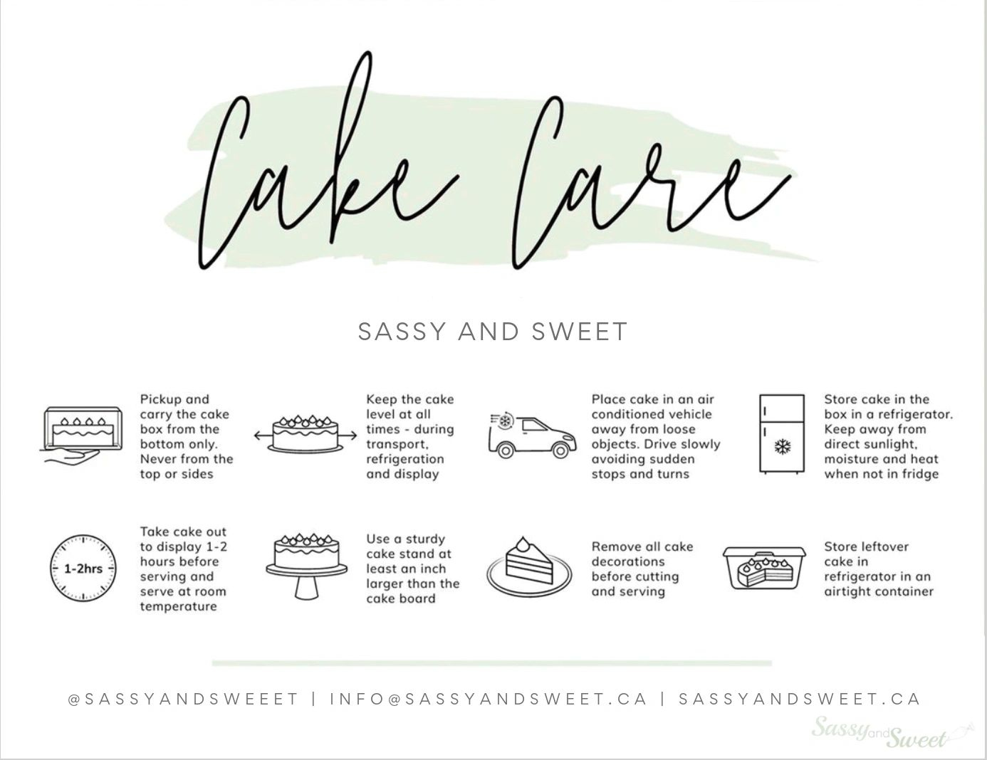 Cake Care and Cutting Sassy and Sweet Cake Care and Cutting Sassy and Sweet