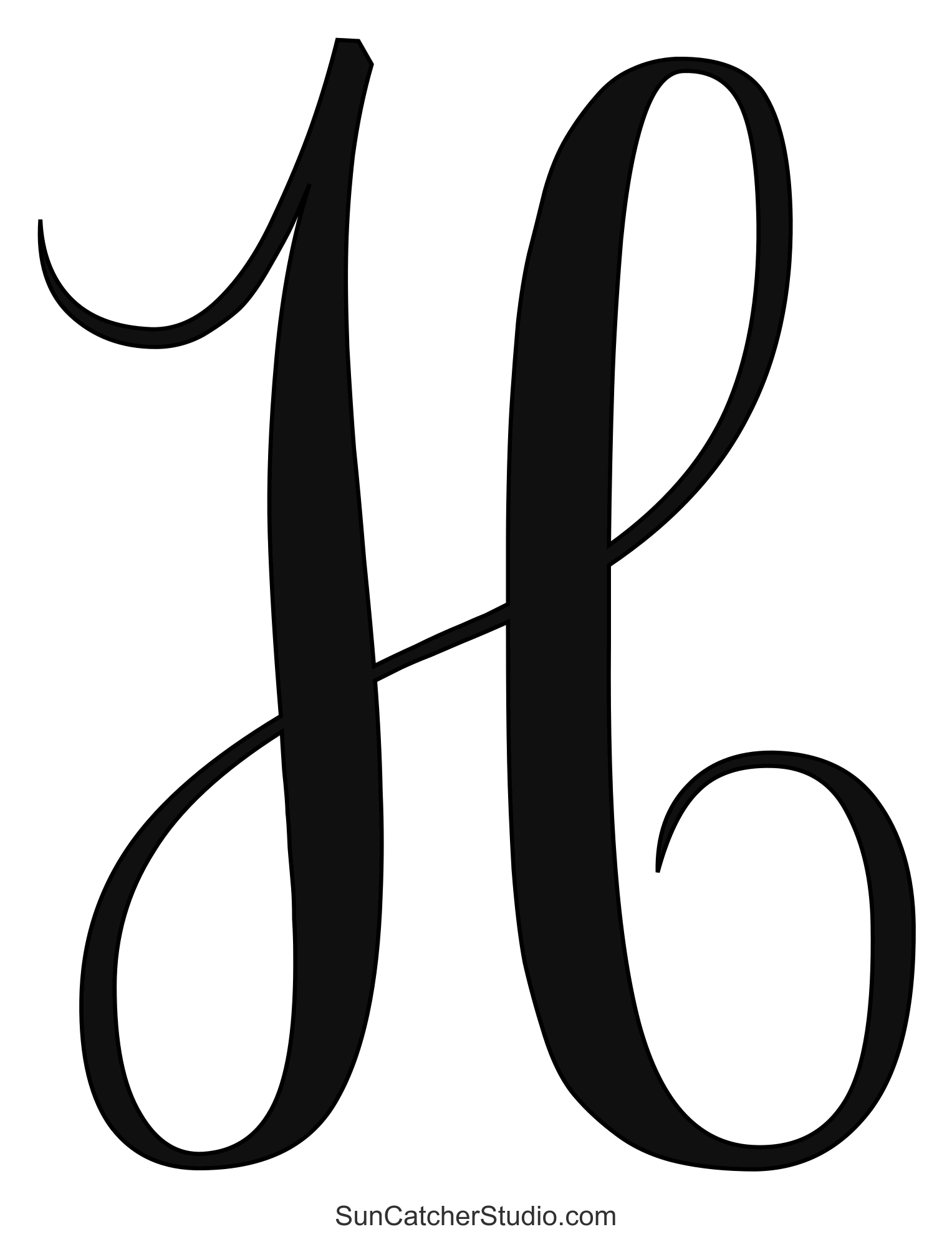 Calligraphy Alphabet Letters (Printable Monogram Font) – Free