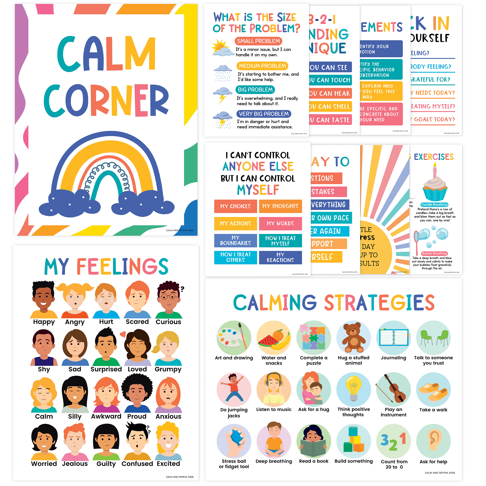 Calm Down Corner Posters – Calm and Joyful Kids