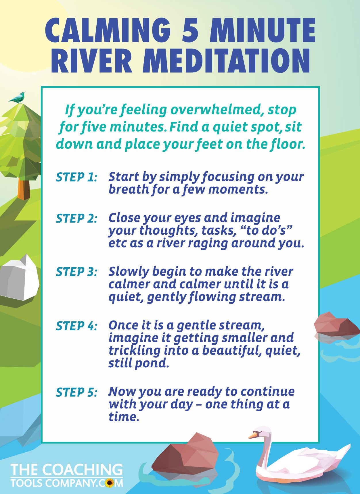 Calming River Minute Meditation GRAPHIC The Launchpad - The Calming River Minute Meditation GRAPHIC The Launchpad - The