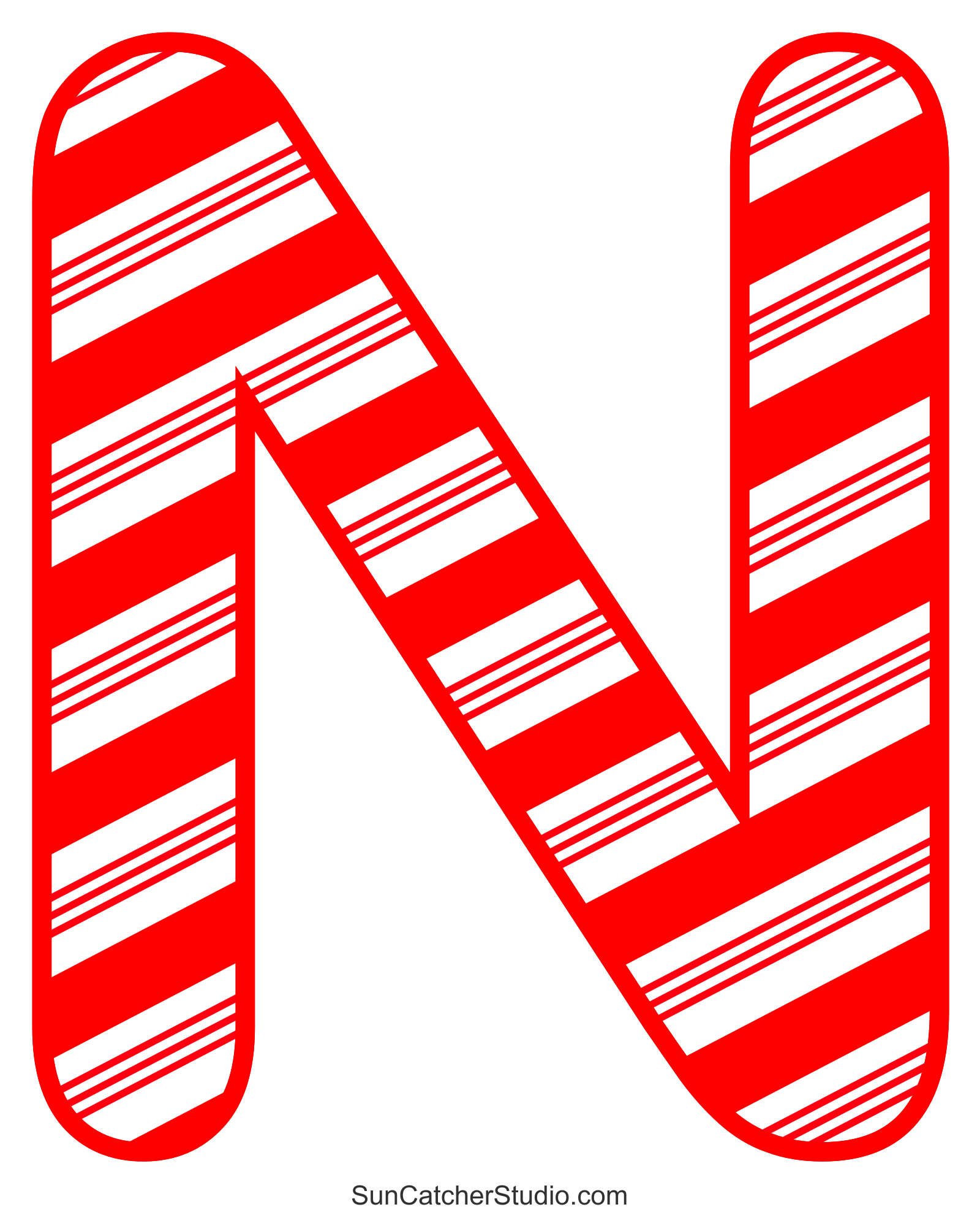Candy Cane Font (Printable Stripped Christmas Lettering) – Free Candy Cane Font (Printable Stripped Christmas Lettering) – Free