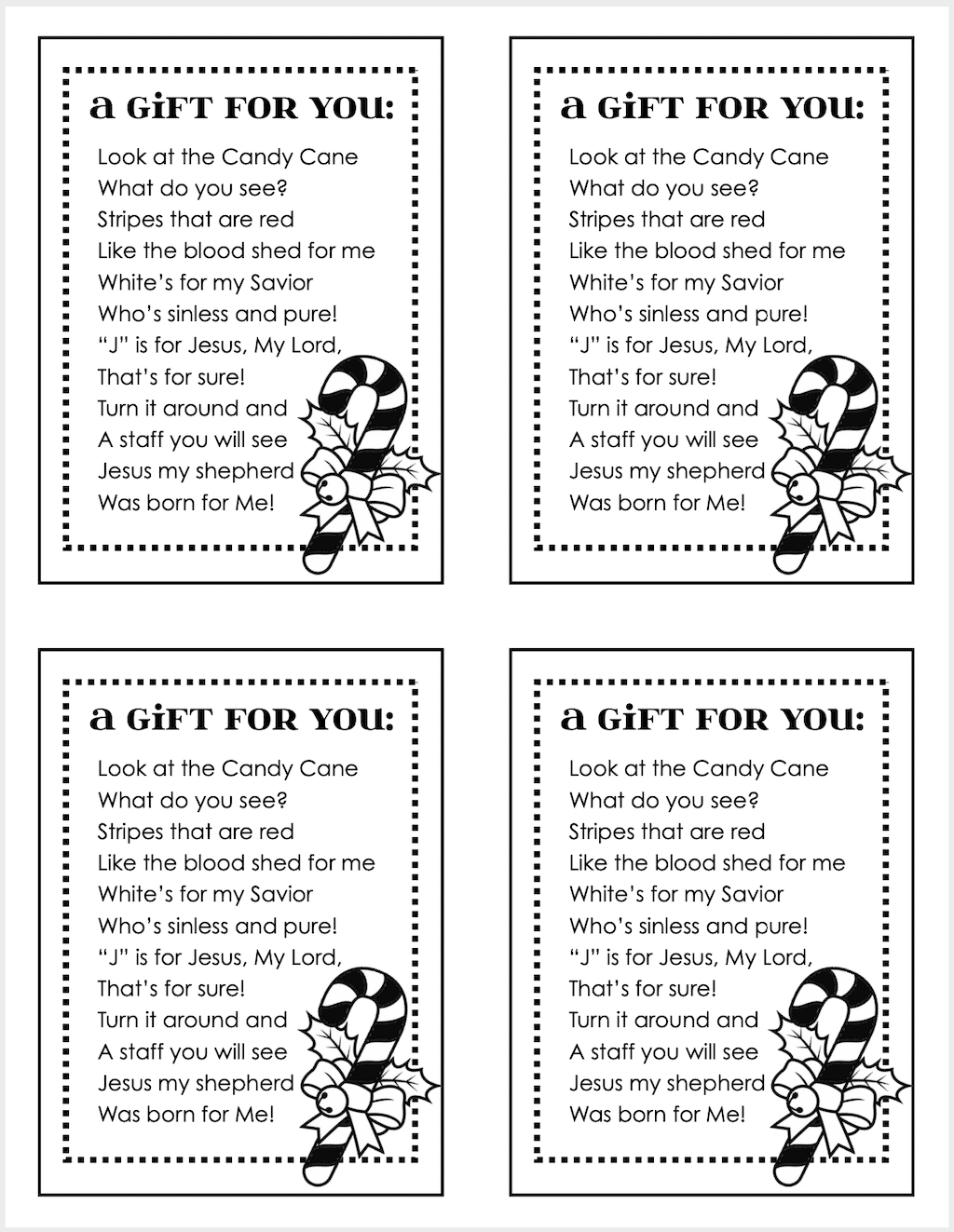 Candy Cane Gospel Poem for Christmas - Flanders Family Home Life Candy Cane Gospel Poem for Christmas - Flanders Family Home Life