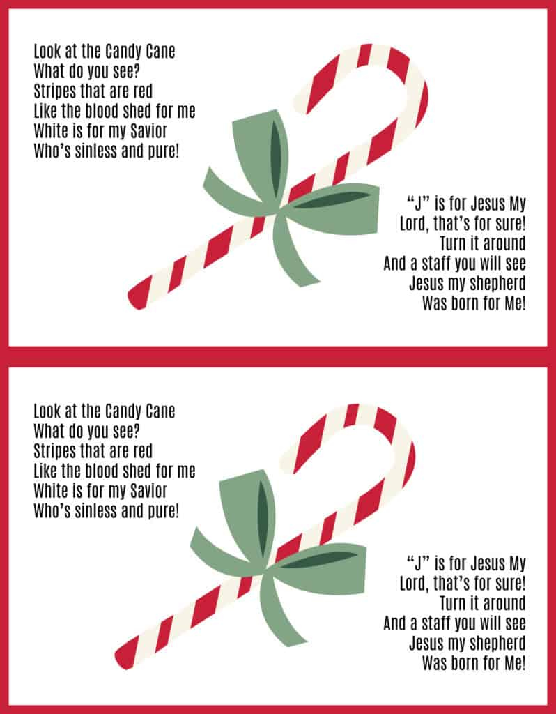 Candy Cane Poem about Jesus (Free Printable PDF Handout) Christmas Candy Cane Poem about Jesus (Free Printable PDF Handout) Christmas