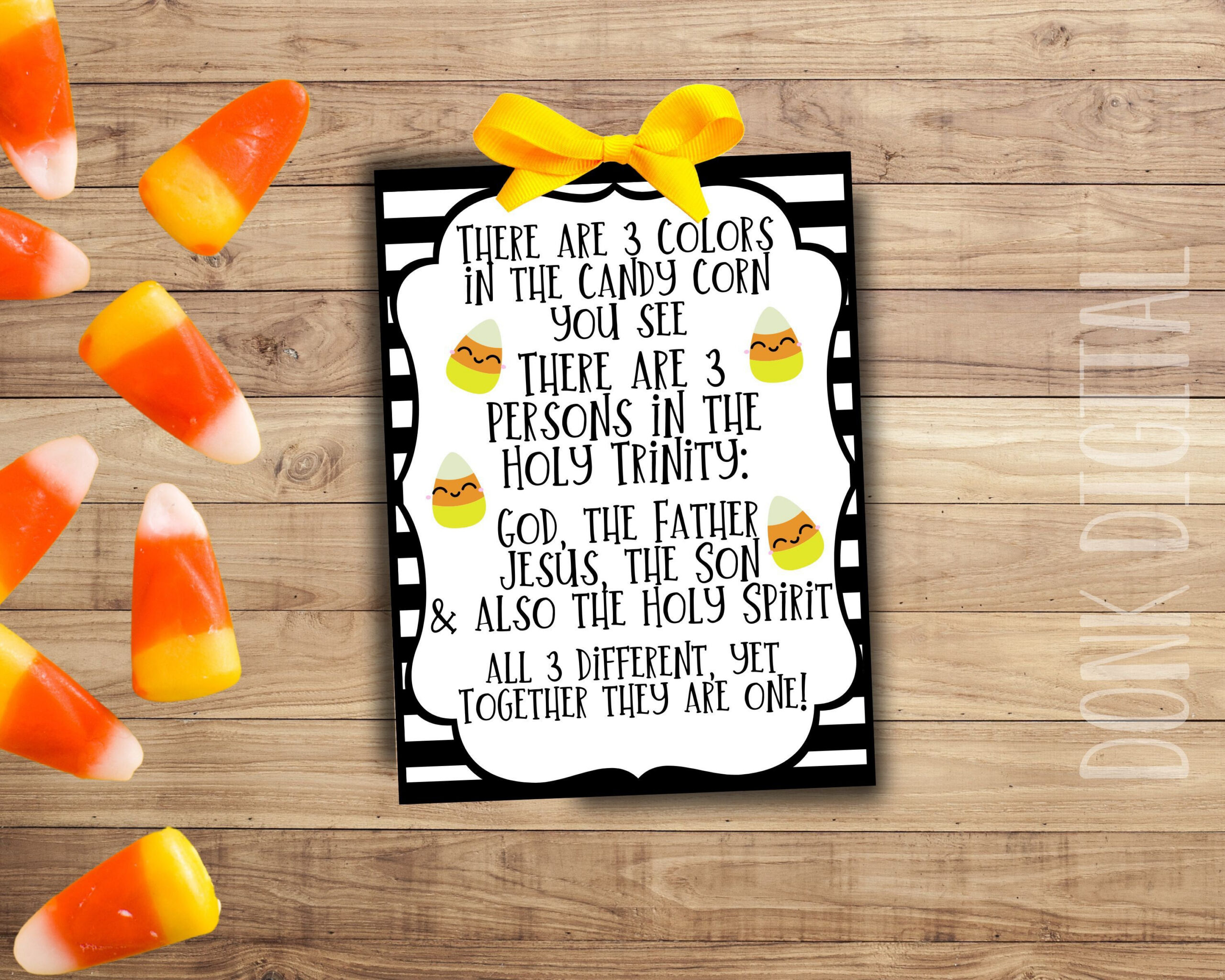 Candy Corn Holy Trinity Printable Tags: Church Halloween (PDF) Candy Corn Holy Trinity Printable Tags: Church Halloween (PDF)