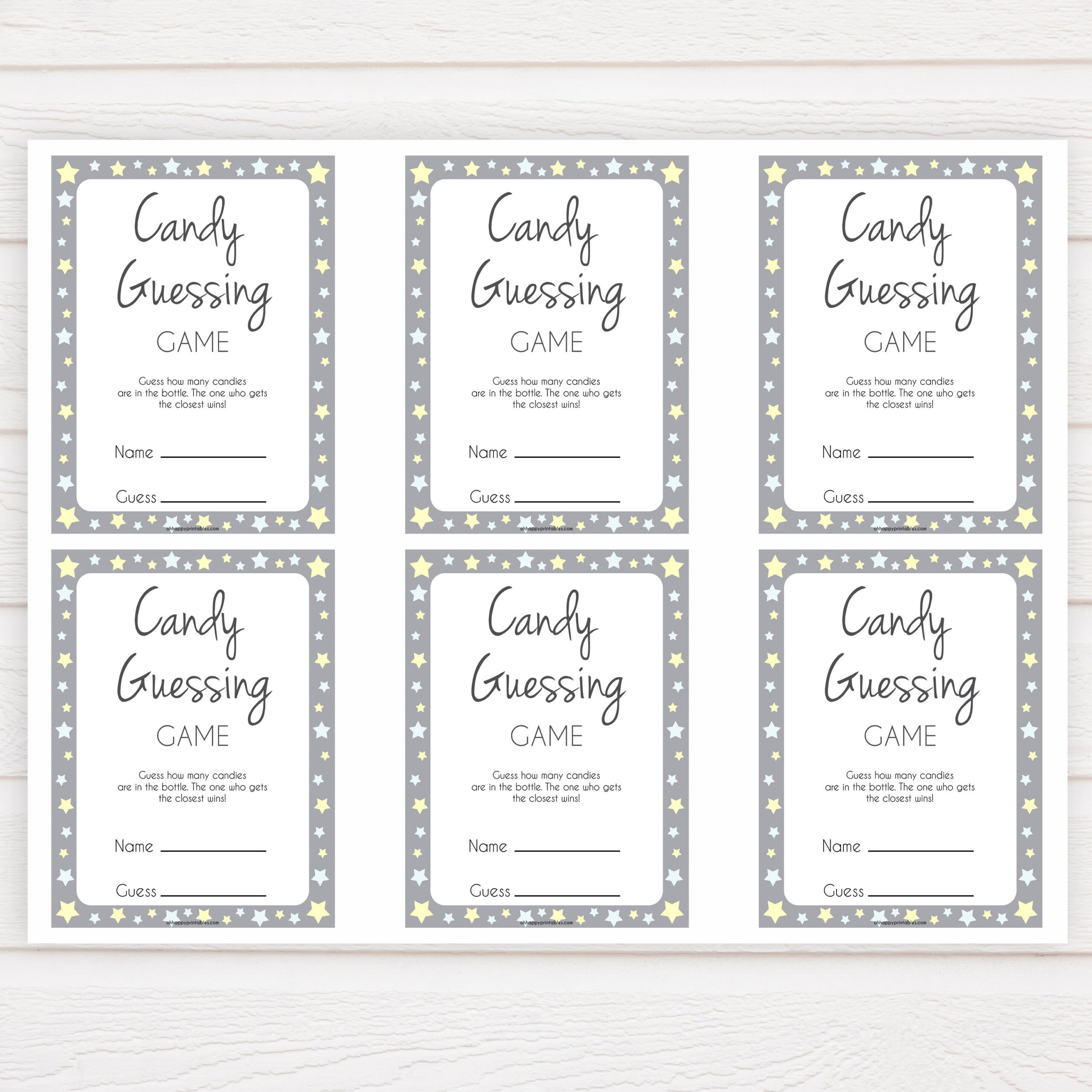 Candy Guessing Game Template Guess How Many Candies Are In The Jar