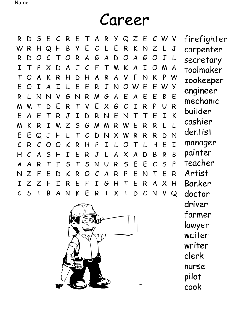 Career Word Search - WordMint Career Word Search - WordMint