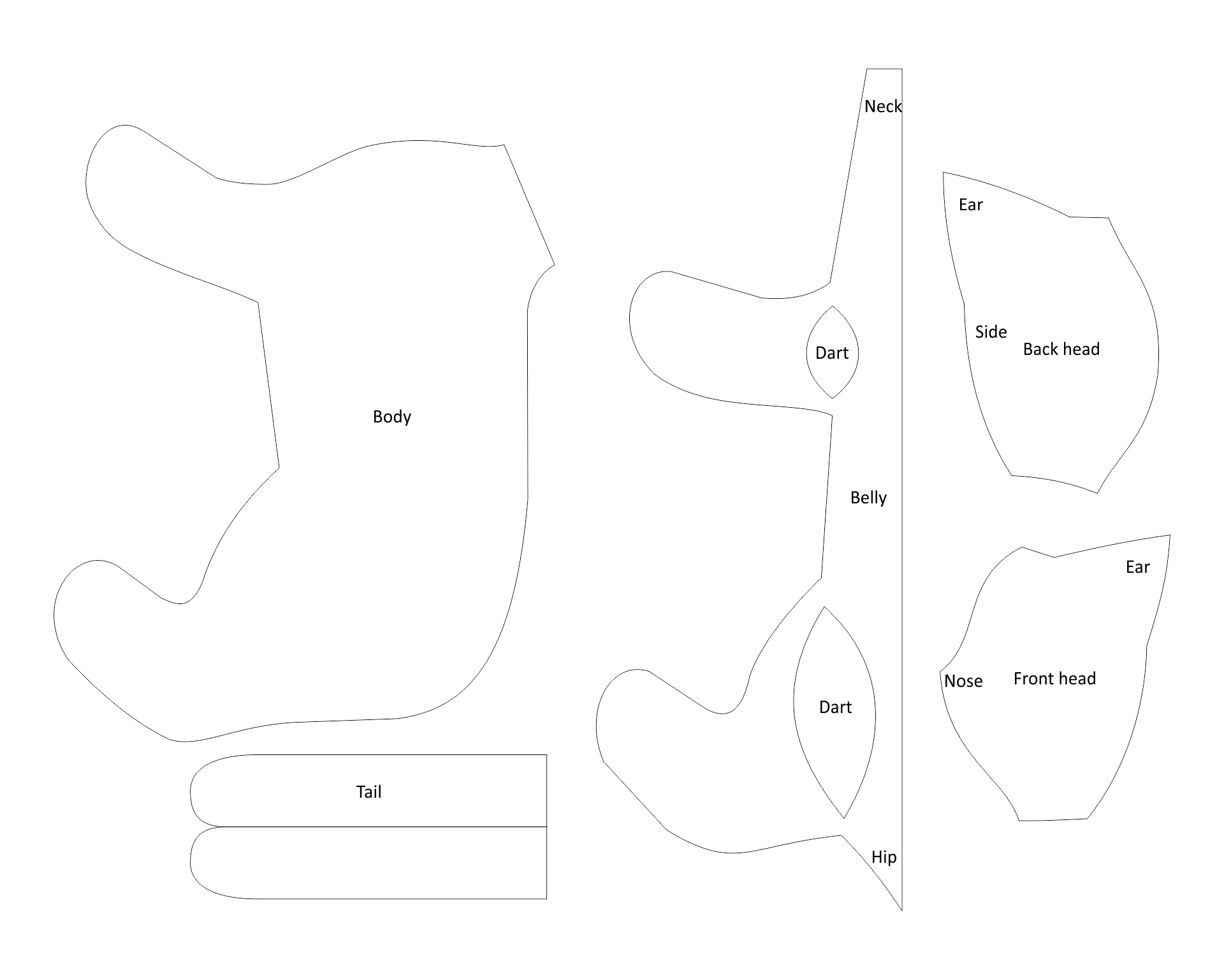 Cat Stuffed Animal Pattern   www.uec